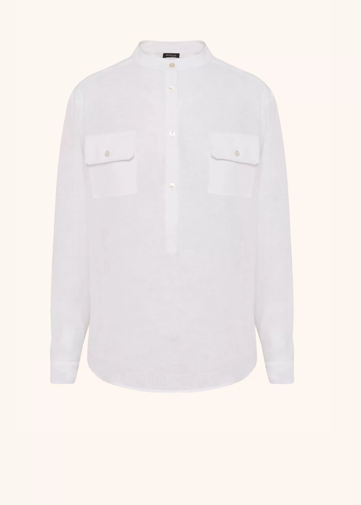 Blusen Und Hemden-Kiton Bluse Leinen Weiss