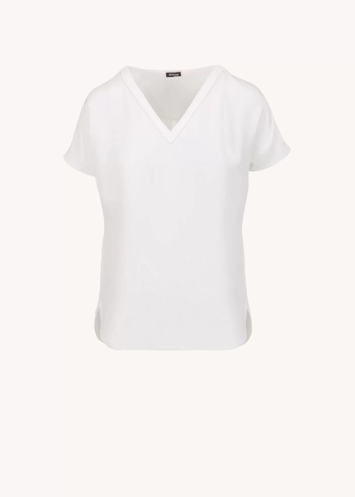 Polo Und T-Shirts-Kiton Bluse Seide Weiss