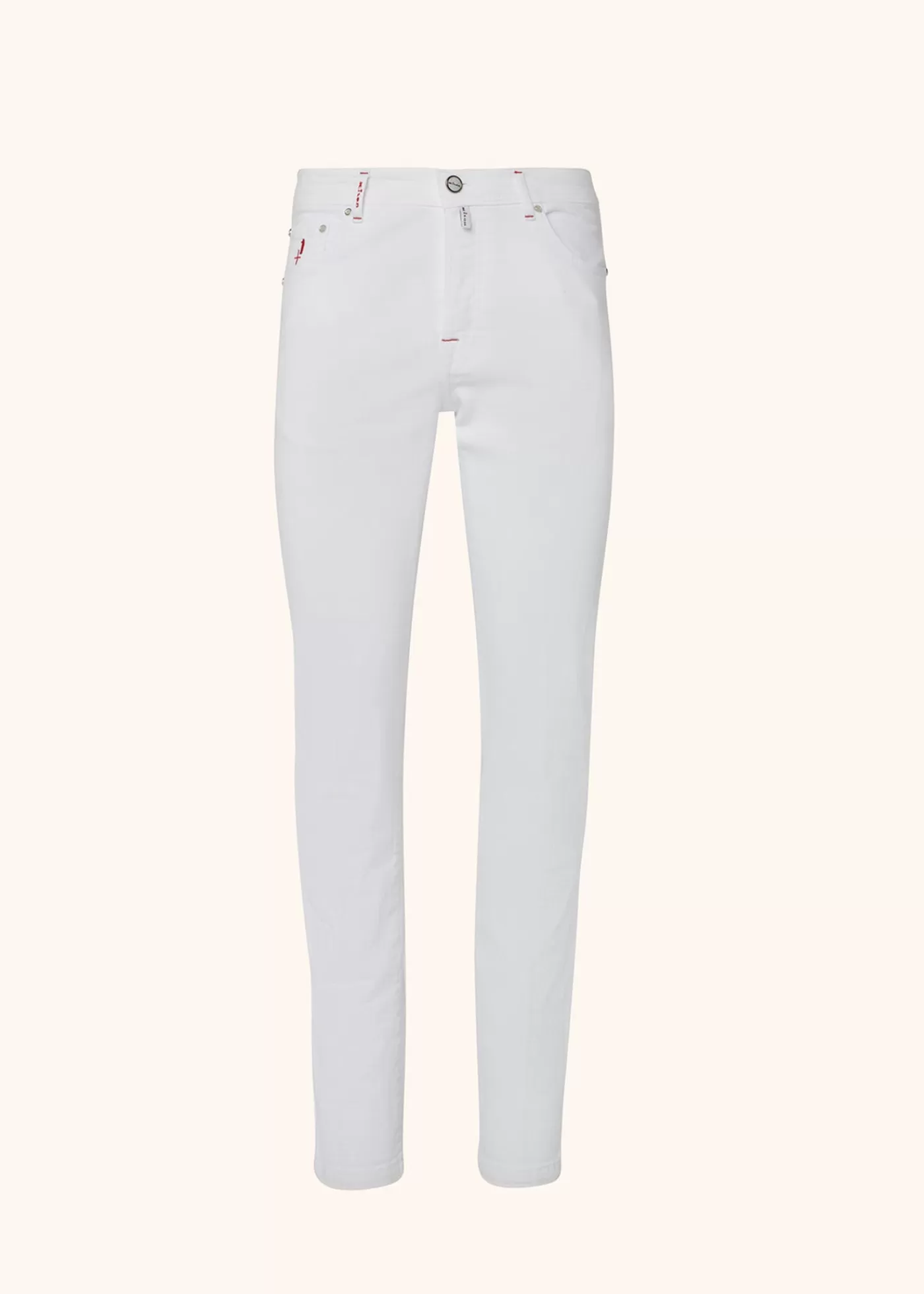 Jeans-Kiton Hose Baumwolle Weiss