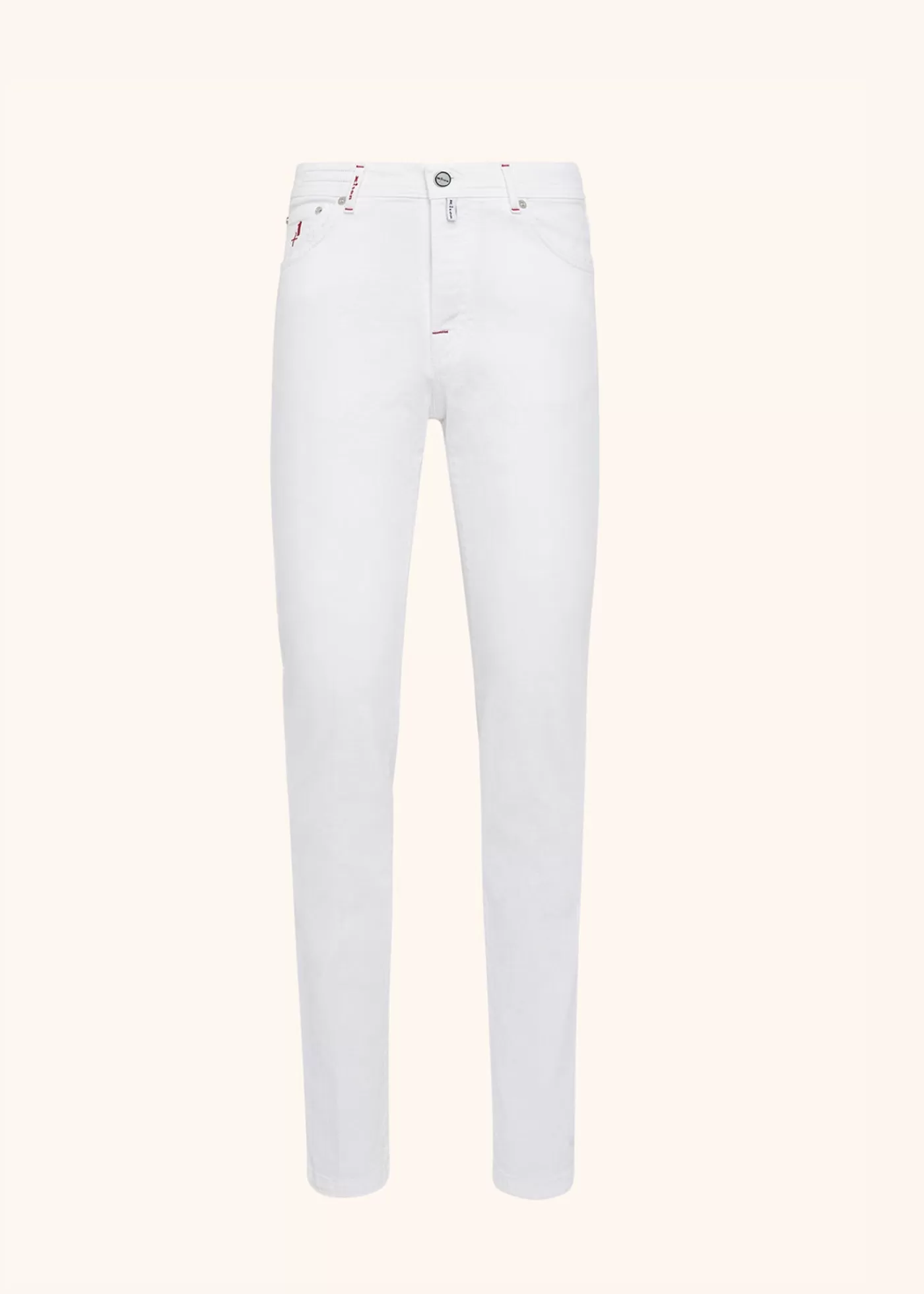 Jeans-Kiton Hose Baumwolle Weiss