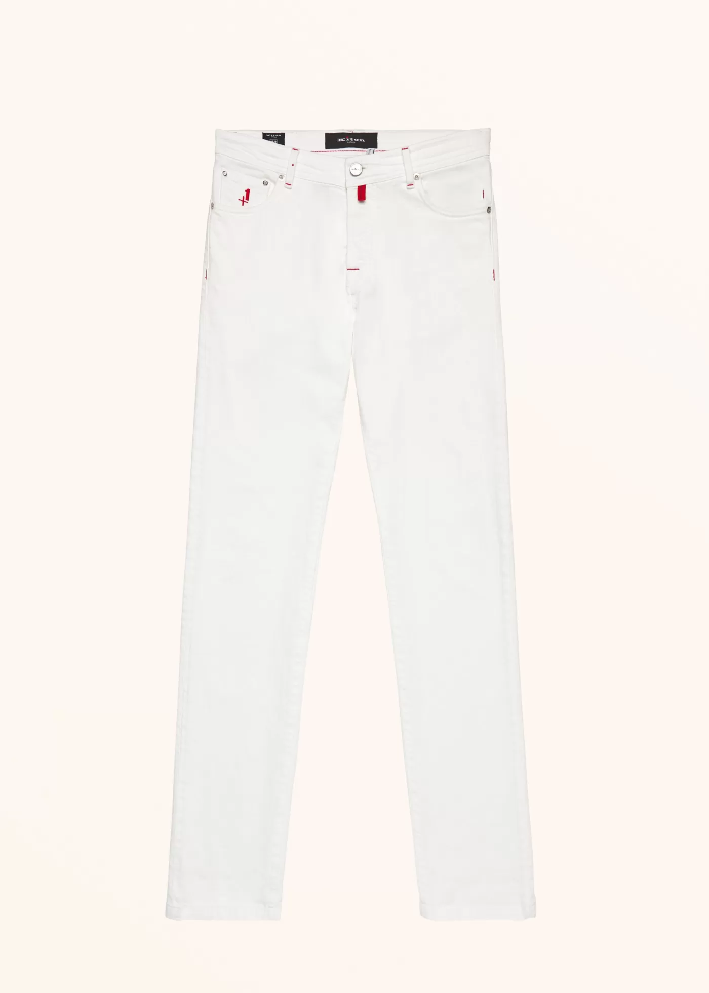 Jeans-Kiton Hose Baumwolle Weiss