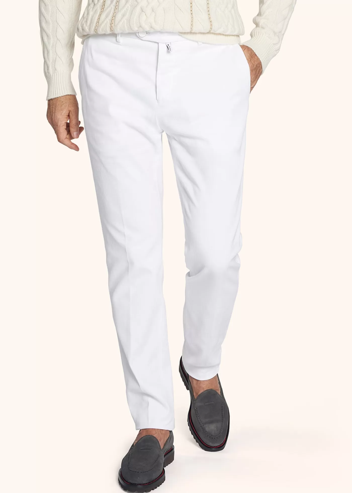 Hosen-Kiton Hose Baumwolle Weiss