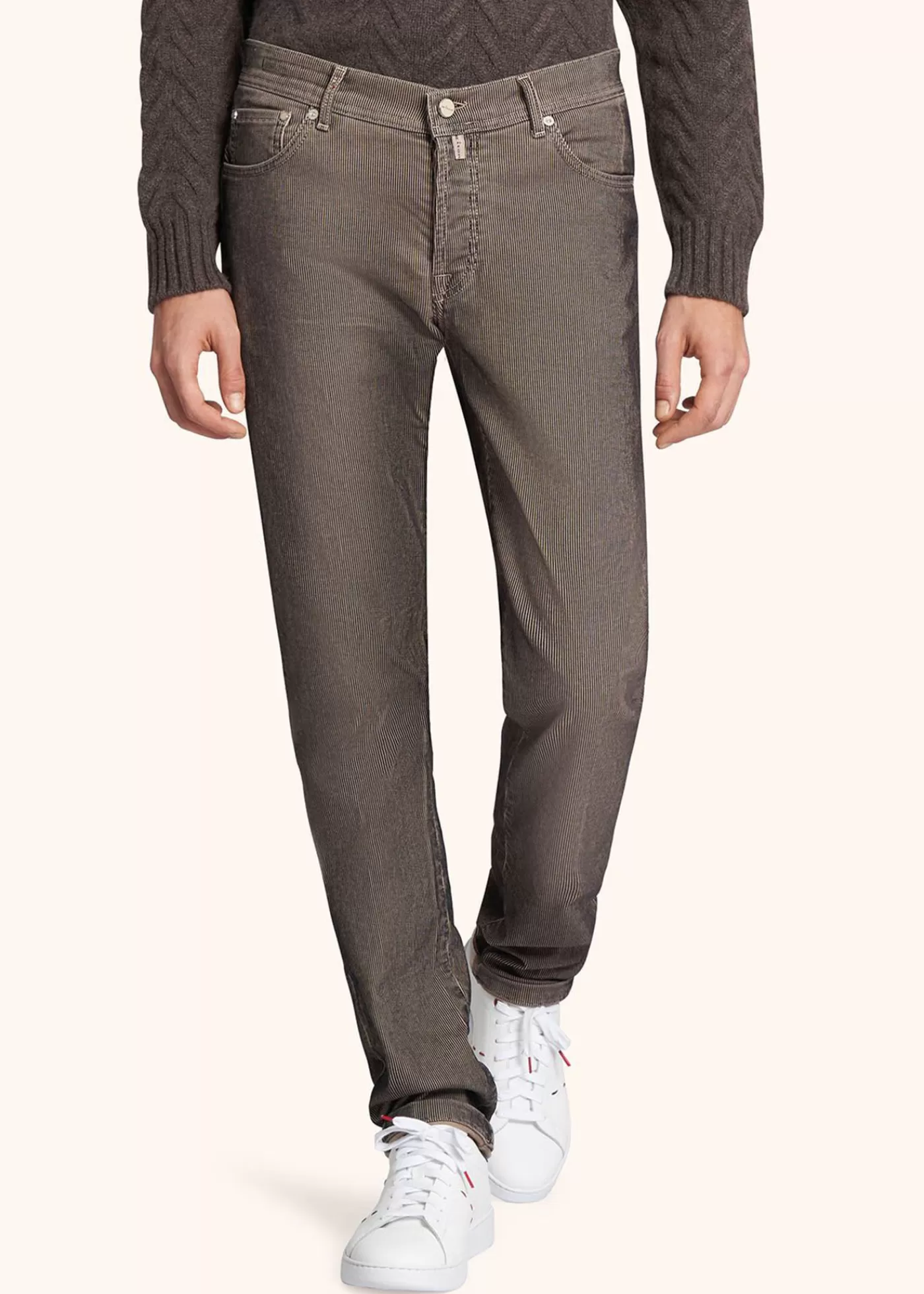 Jeans-Kiton Hose Baumwolle Sand