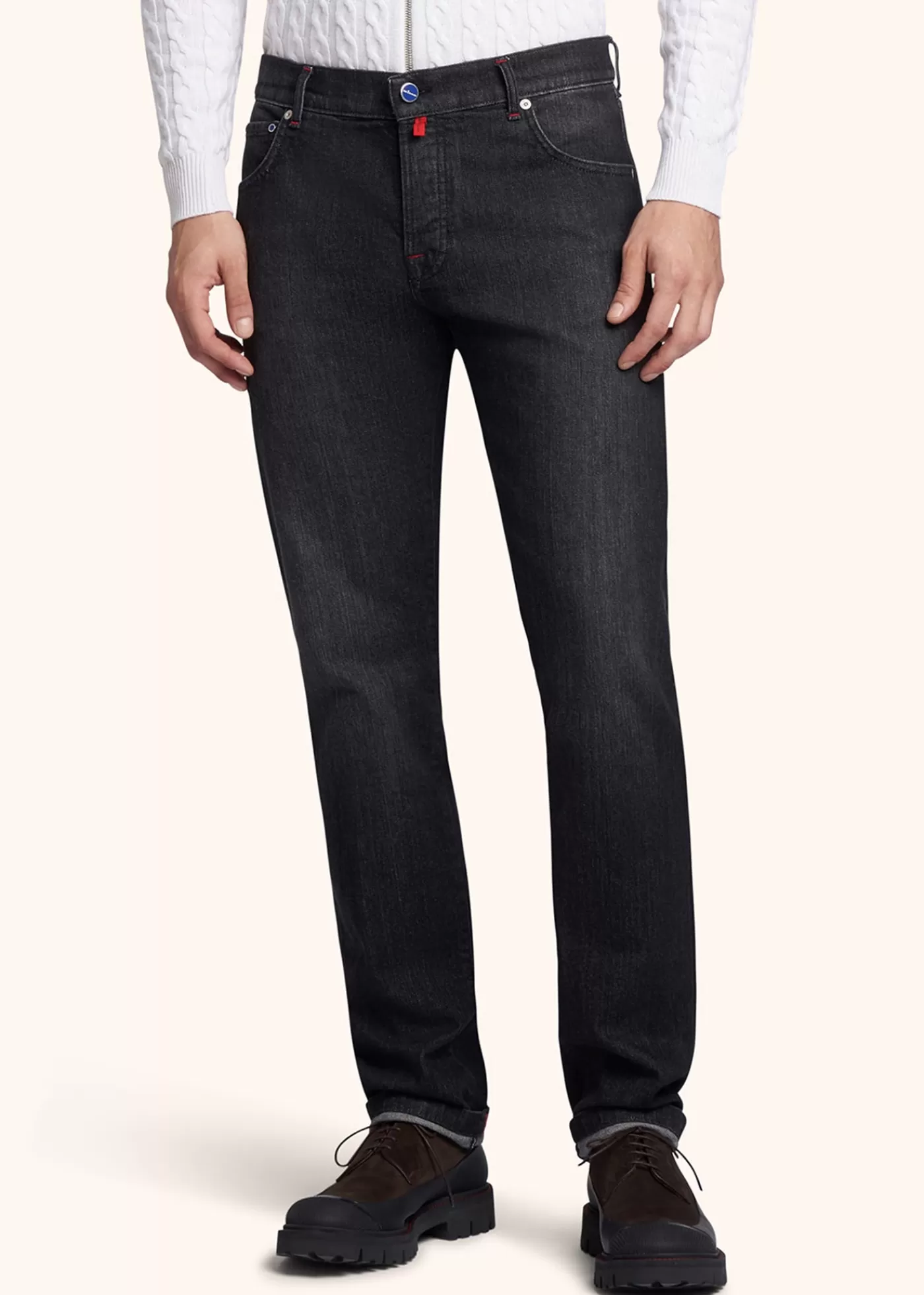 Jeans-Kiton Hose Baumwolle Schwarz