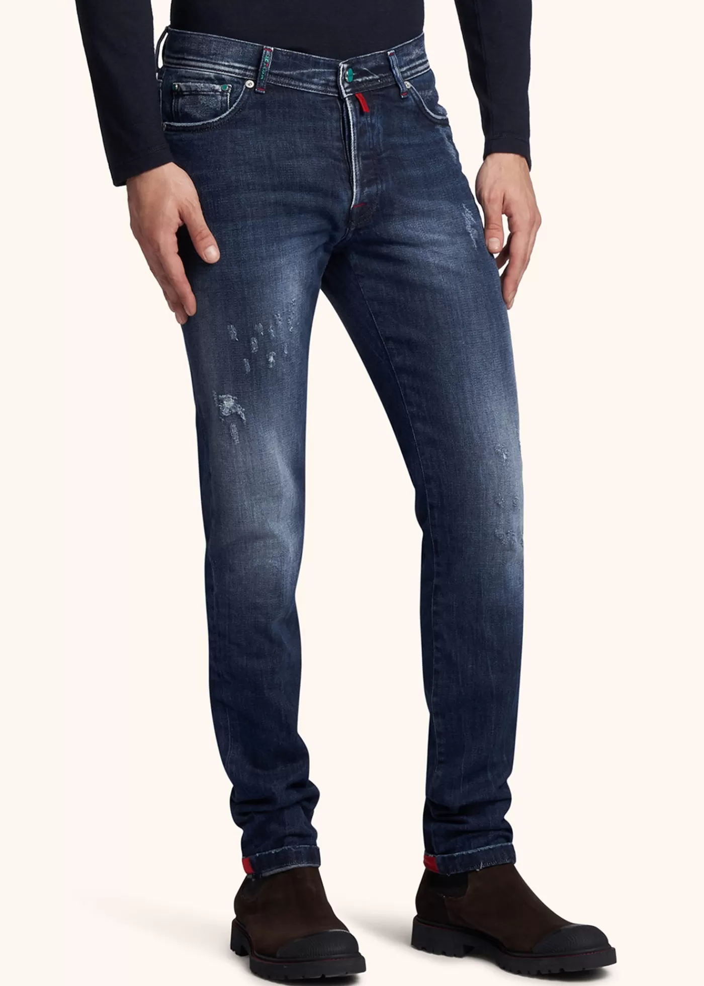 Jeans-Kiton Hose Baumwolle Indigo