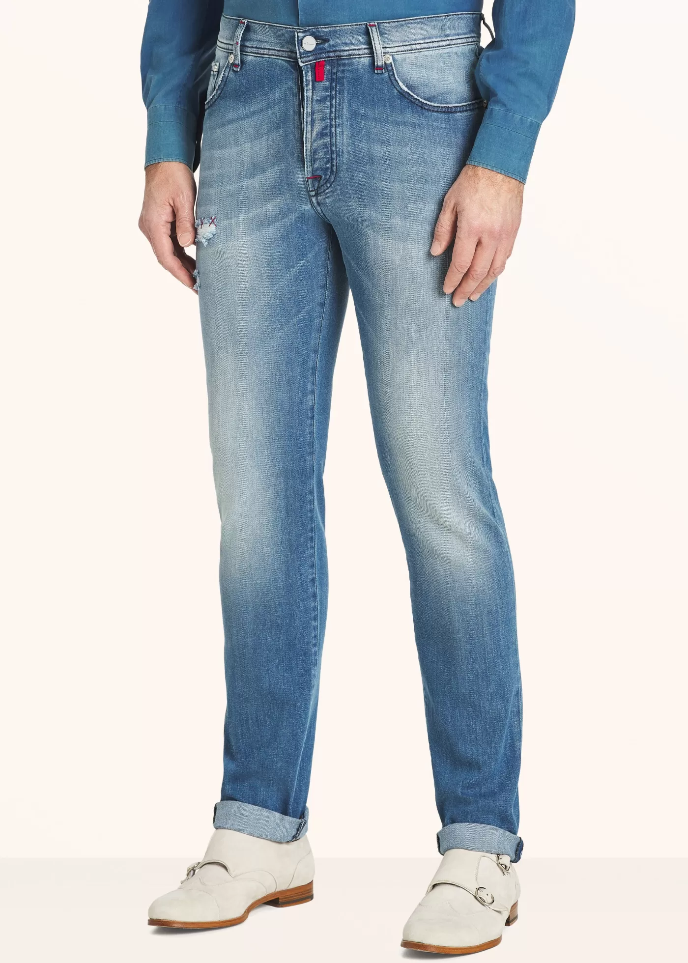 Jeans-Kiton Hose Baumwolle Indigo