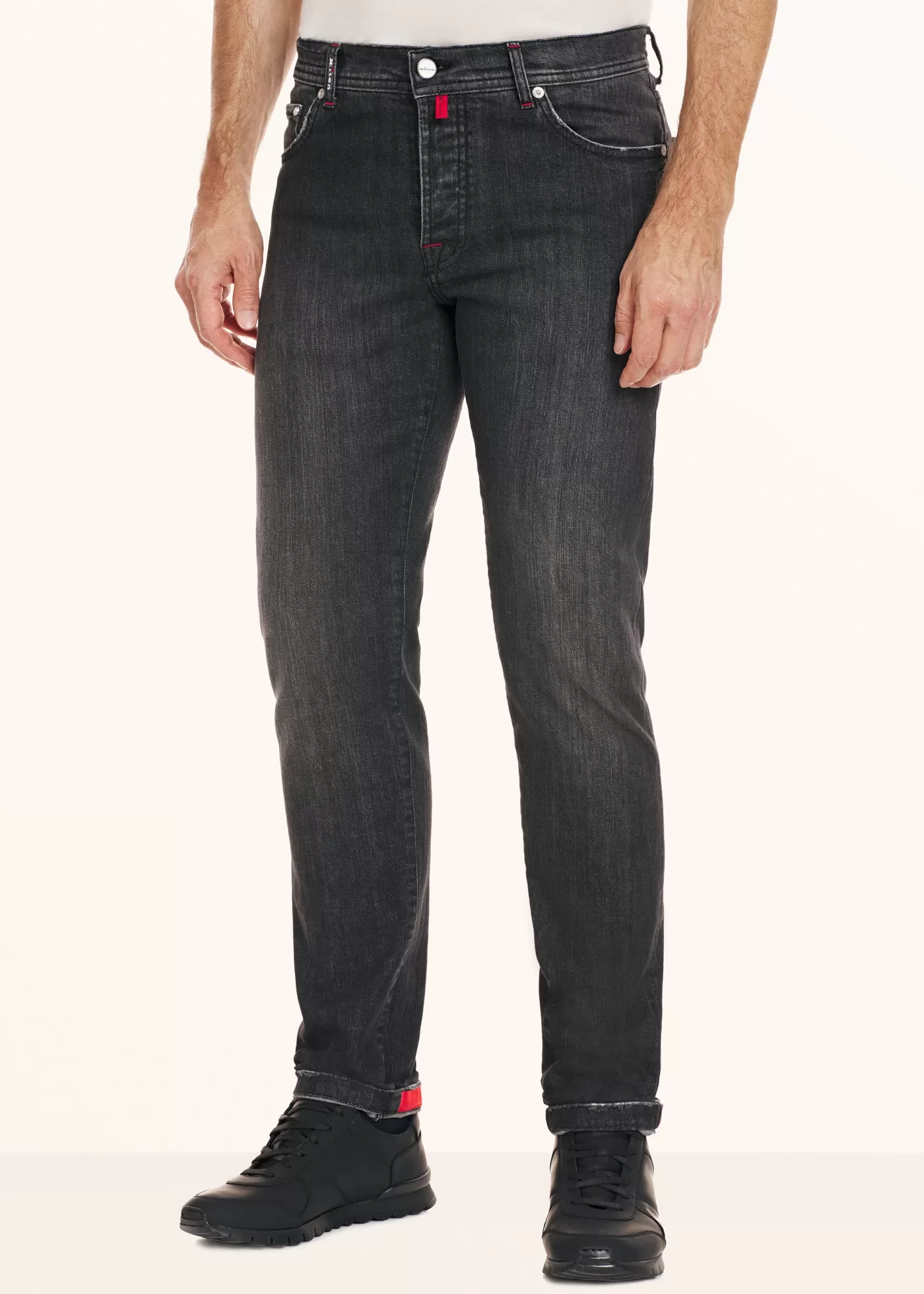 Jeans-Kiton Hose Baumwolle Schwarz