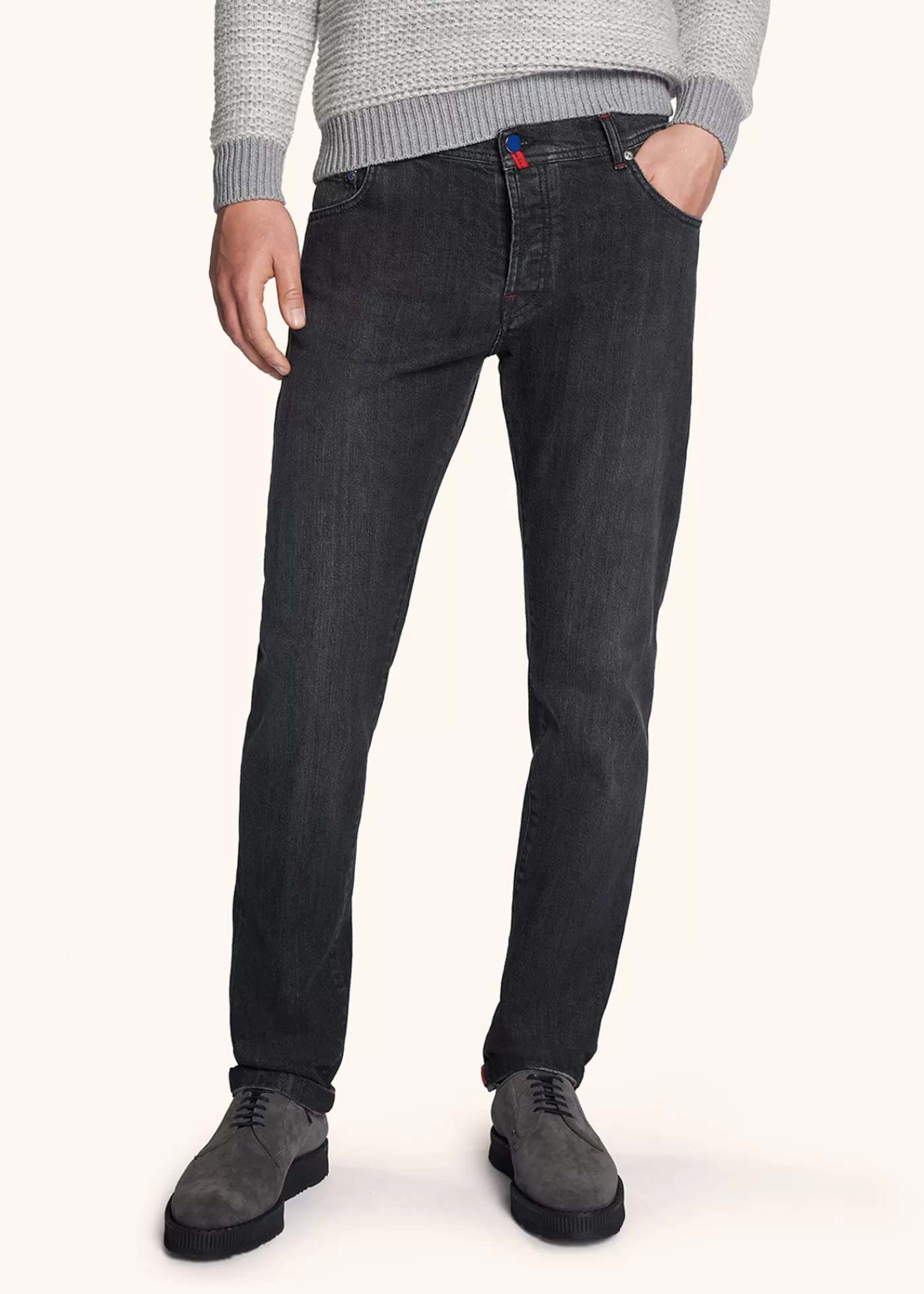 Jeans-Kiton Hose Baumwolle Schwarz