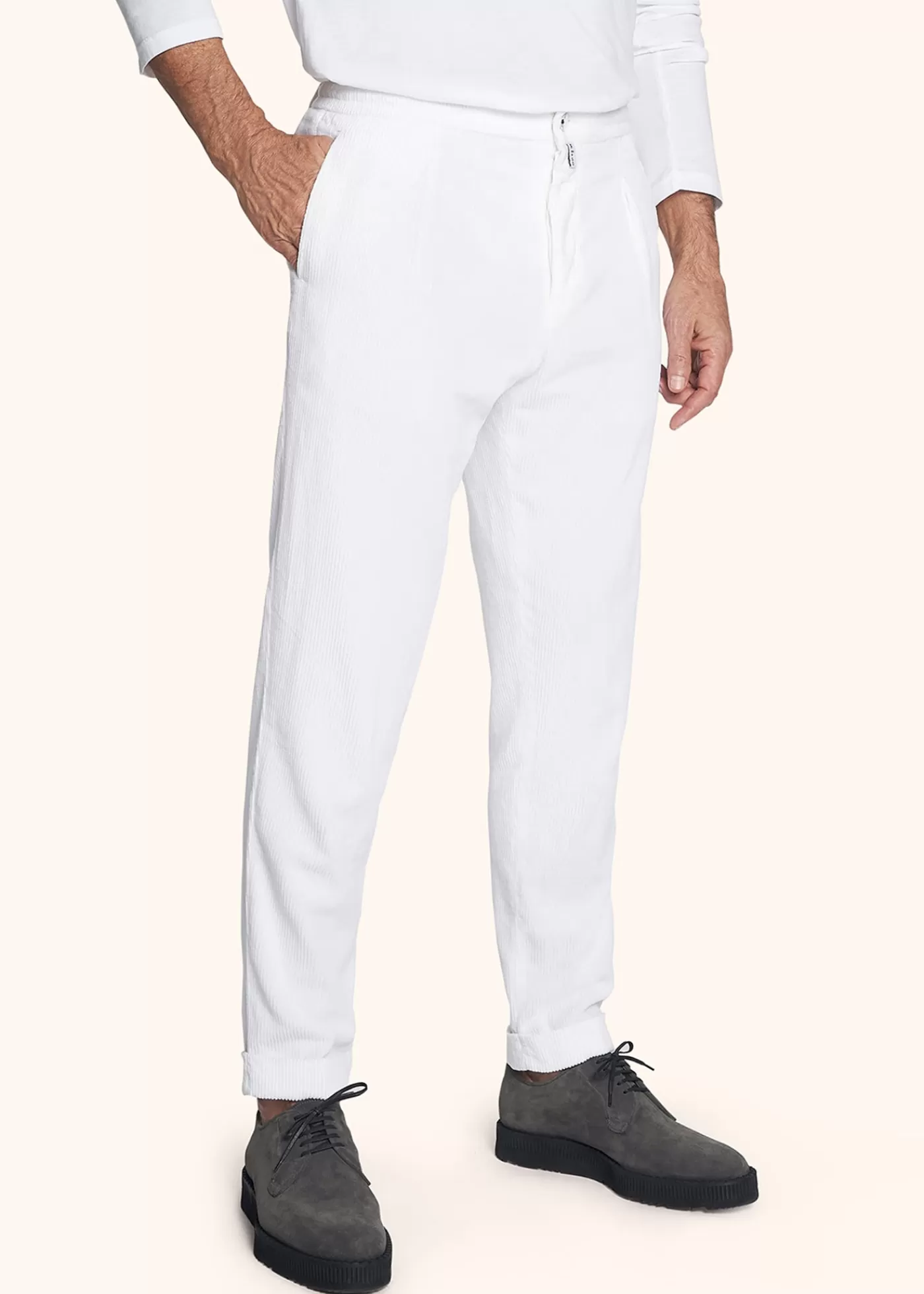 Hosen-Kiton Hose Baumwolle Weiss