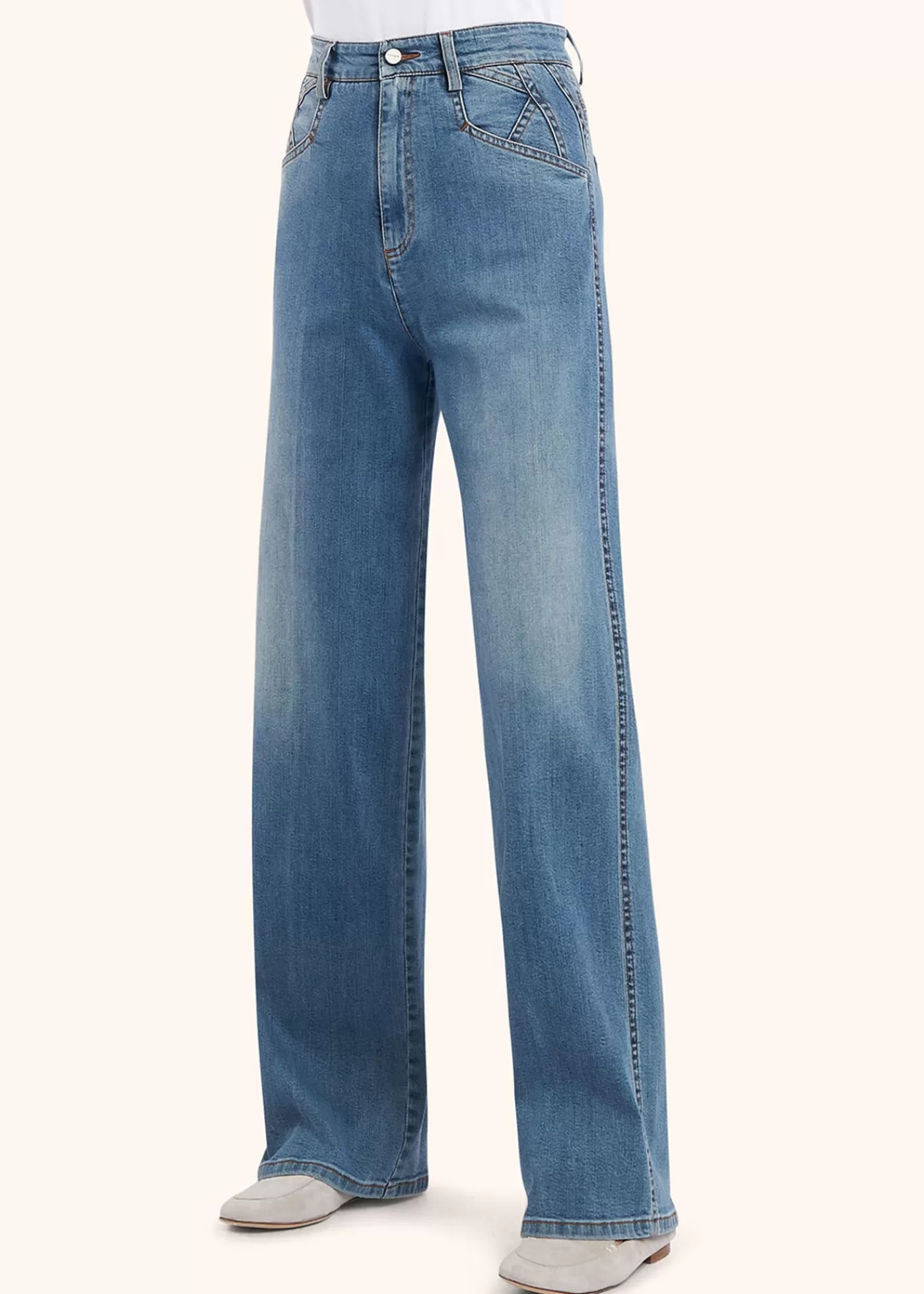 Jeans-Kiton Hose Jns Baumwolle Jeansblau