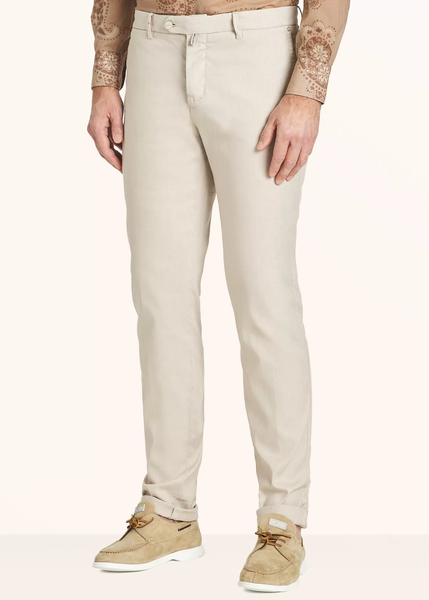 Hosen-Kiton Hose Leinen Beige