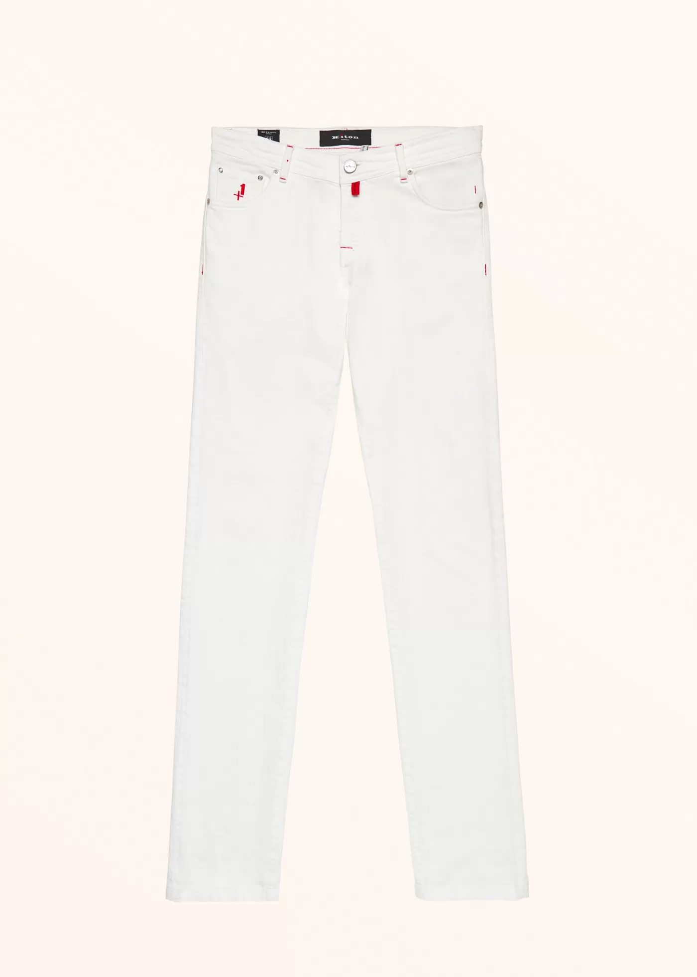 Jeans-Kiton Hose Ultra Slim Baumwolle Weiss