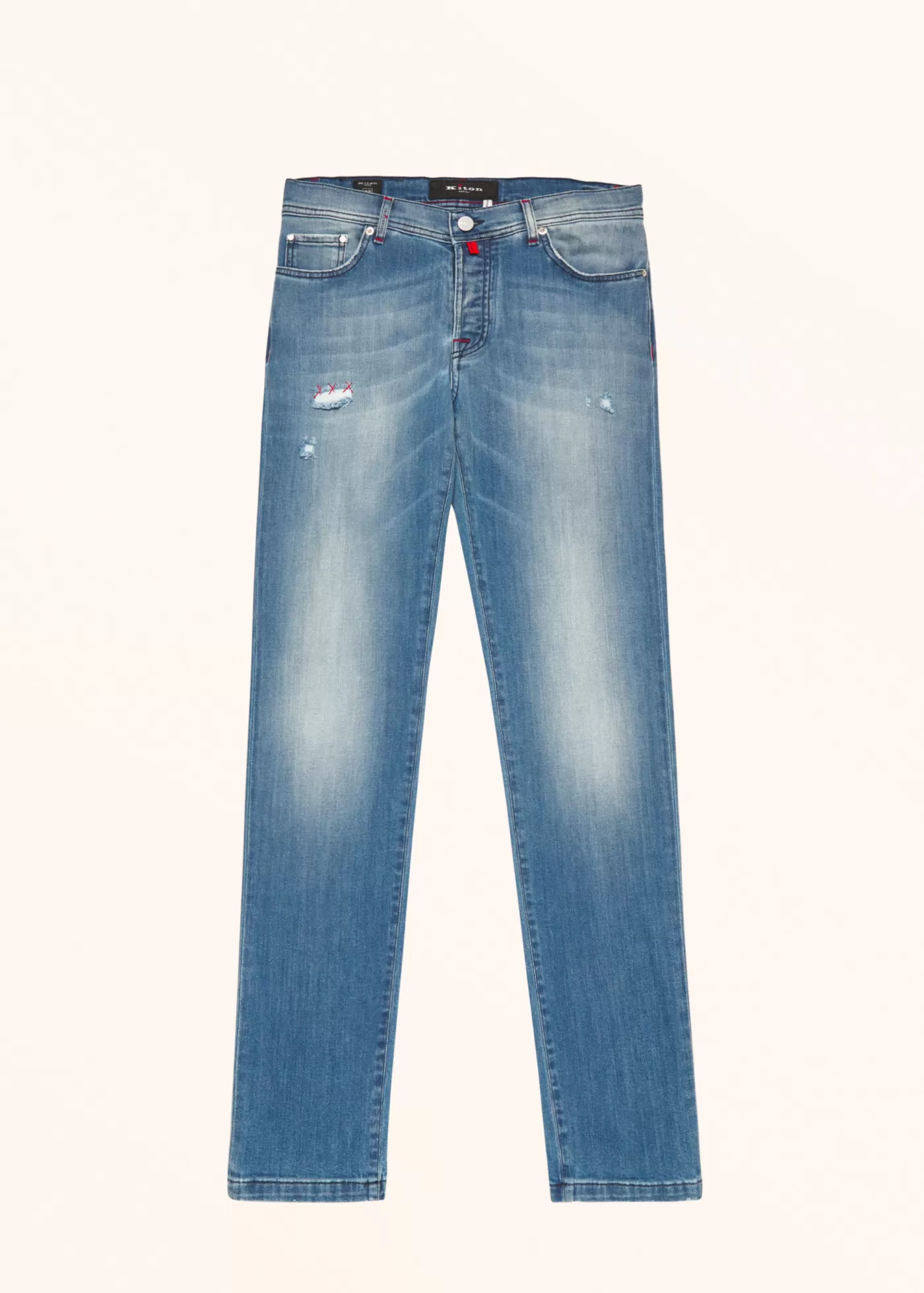 Jeans-Kiton Hose Ultra Slim Baumwolle Indigo