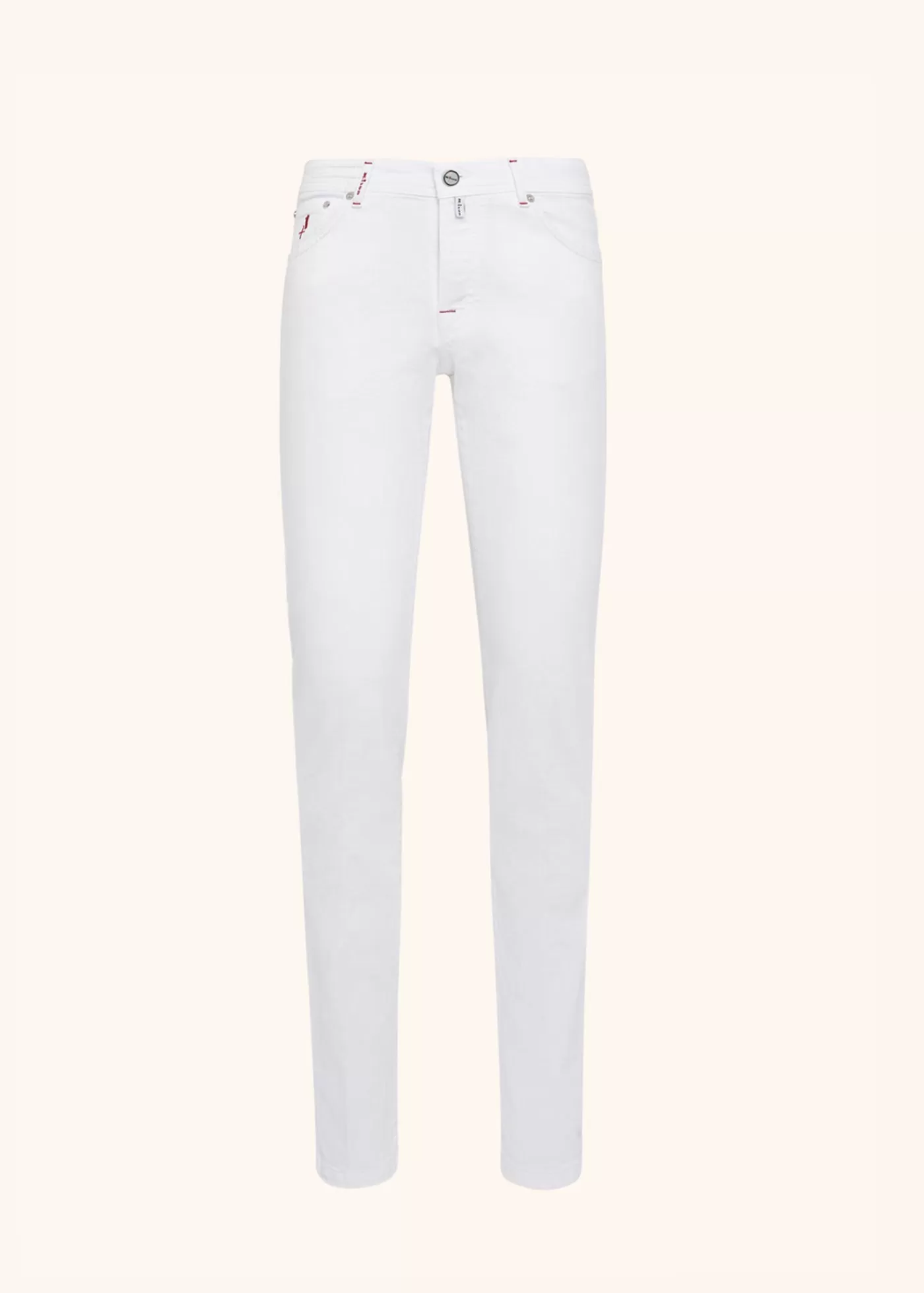 Jeans-Kiton Hose Ultra Slim Baumwolle Weiss