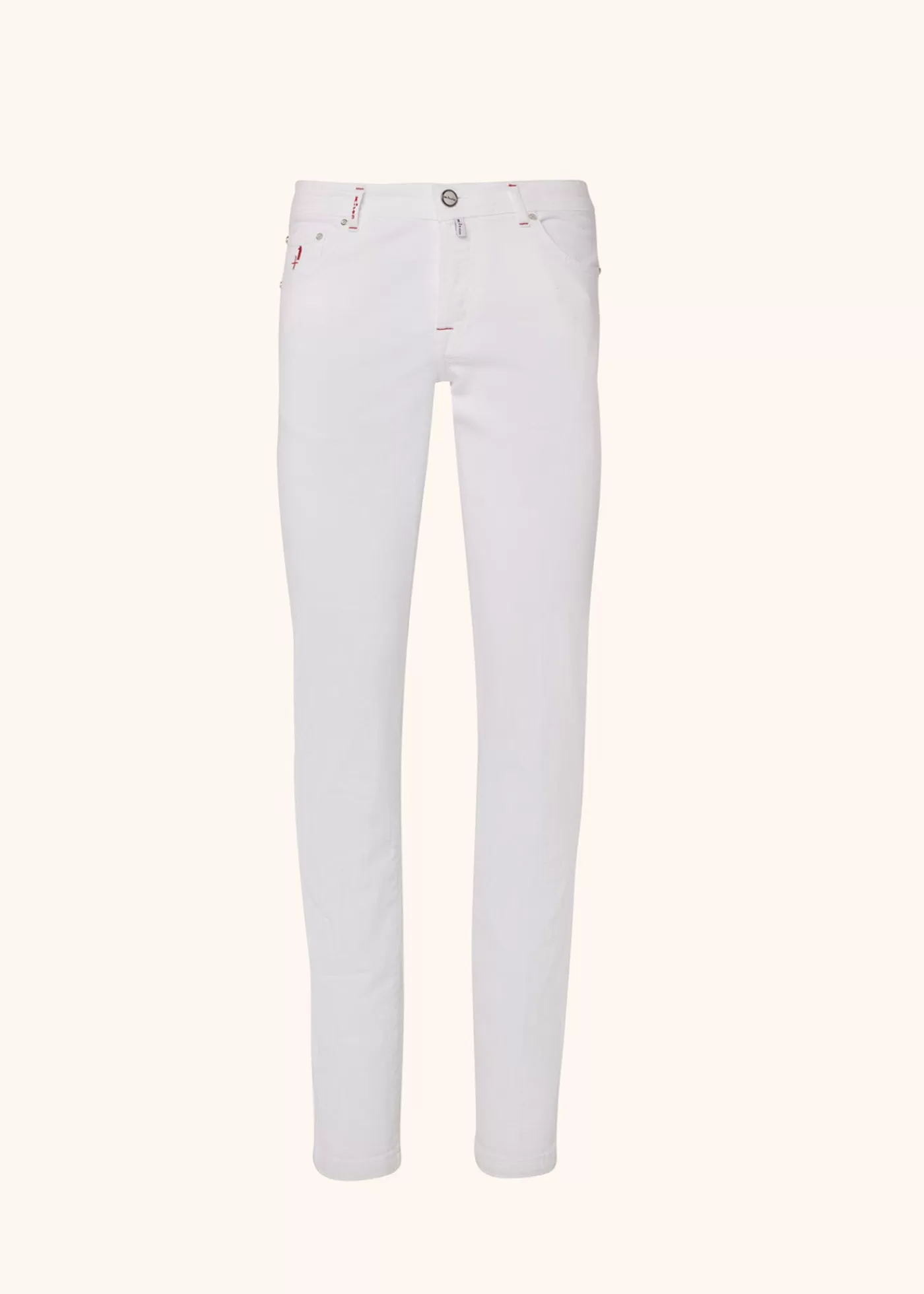 Jeans-Kiton Hose Ultra Slim Baumwolle Weiss