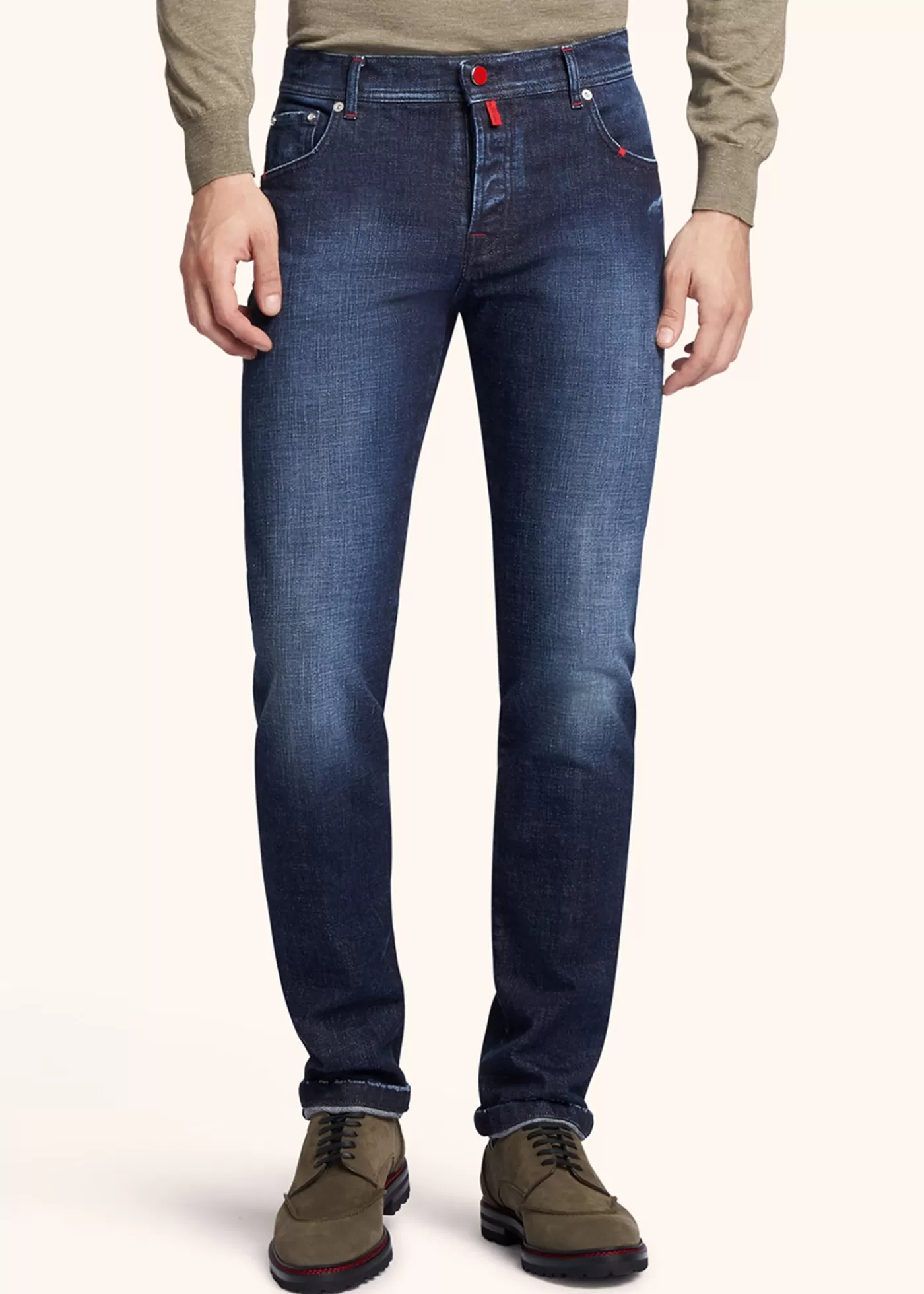 Jeans-Kiton Hose Ultra Slim Baumwolle Indigo