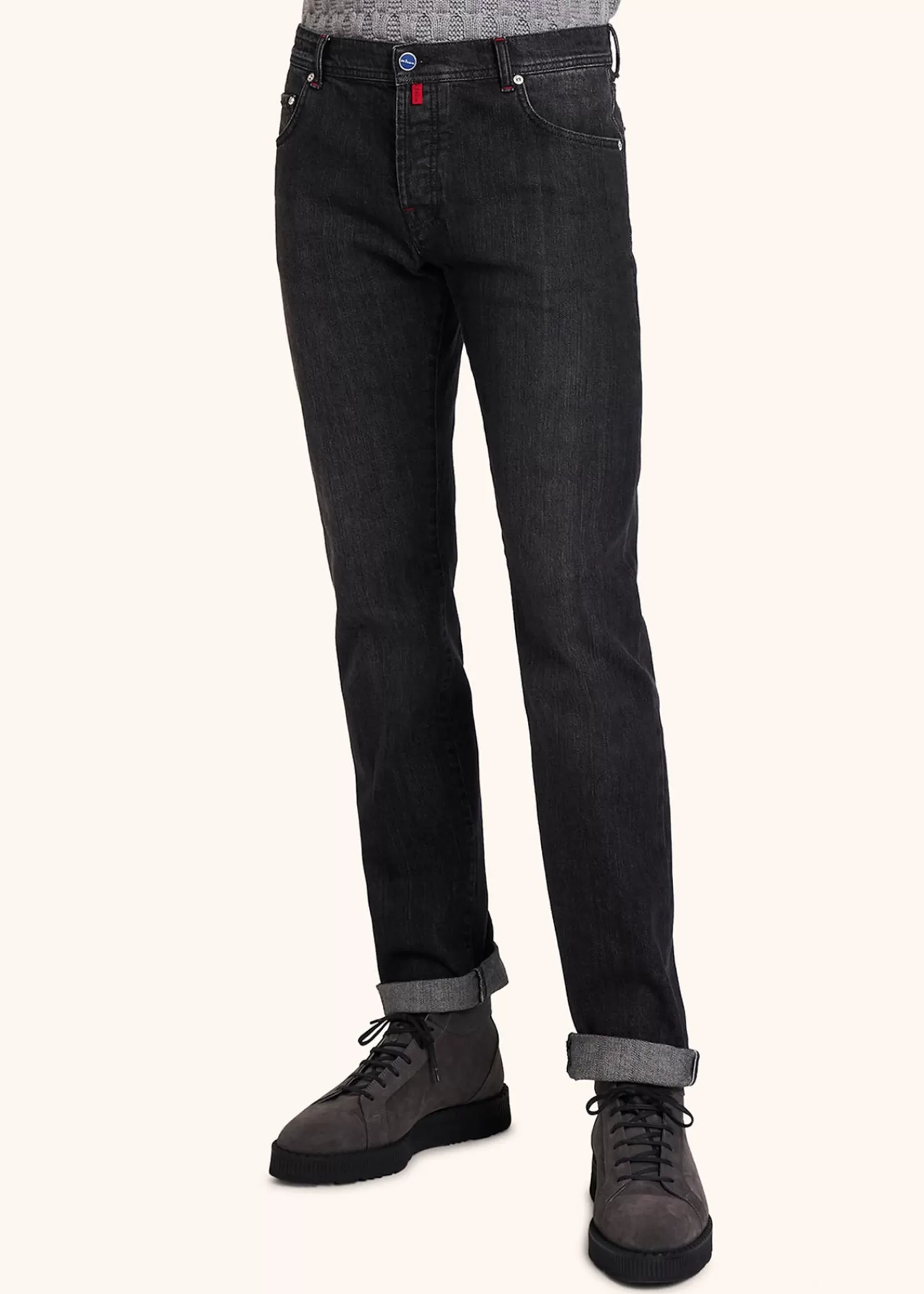 Jeans-Kiton Hose Ultra Slim Baumwolle Schwarz