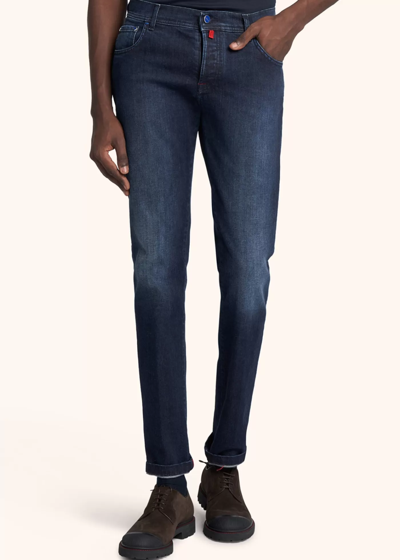 Jeans-Kiton Hose Ultra Slim Baumwolle Indigo