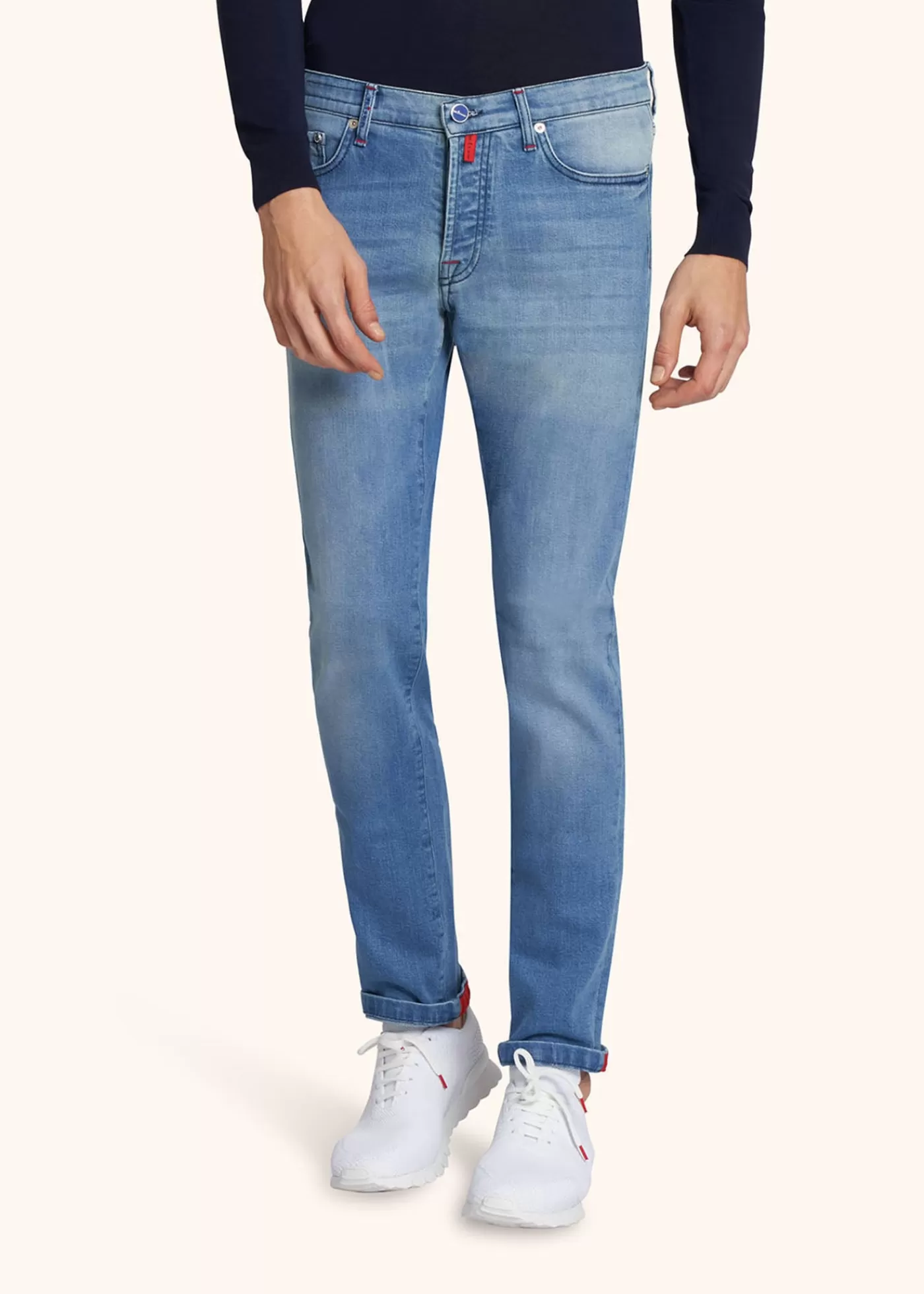 Jeans-Kiton Hose Ultra Slim Baumwolle Indigo