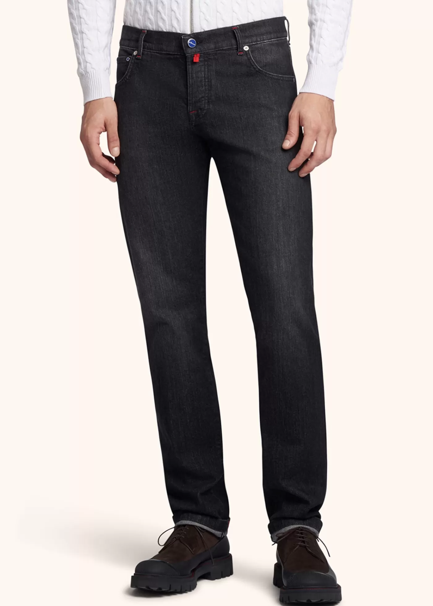 Jeans-Kiton Hose Ultra Slim Baumwolle Schwarz