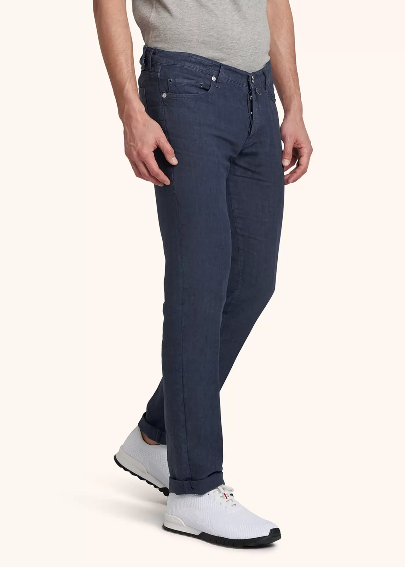 Jeans-Kiton Hose Ultra Slim Leinen Blaeulich