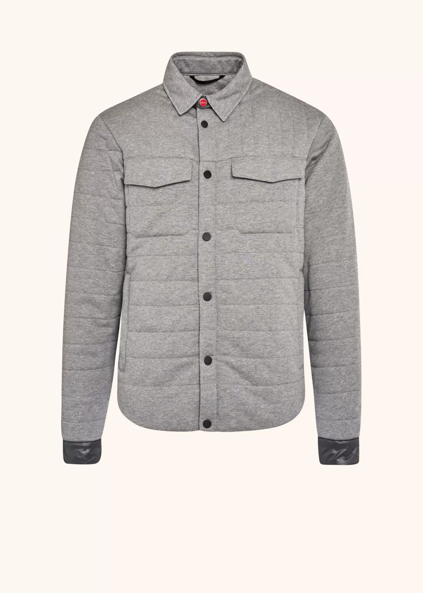 Outerwear-Kiton Jacke Baumwolle Hellgrau