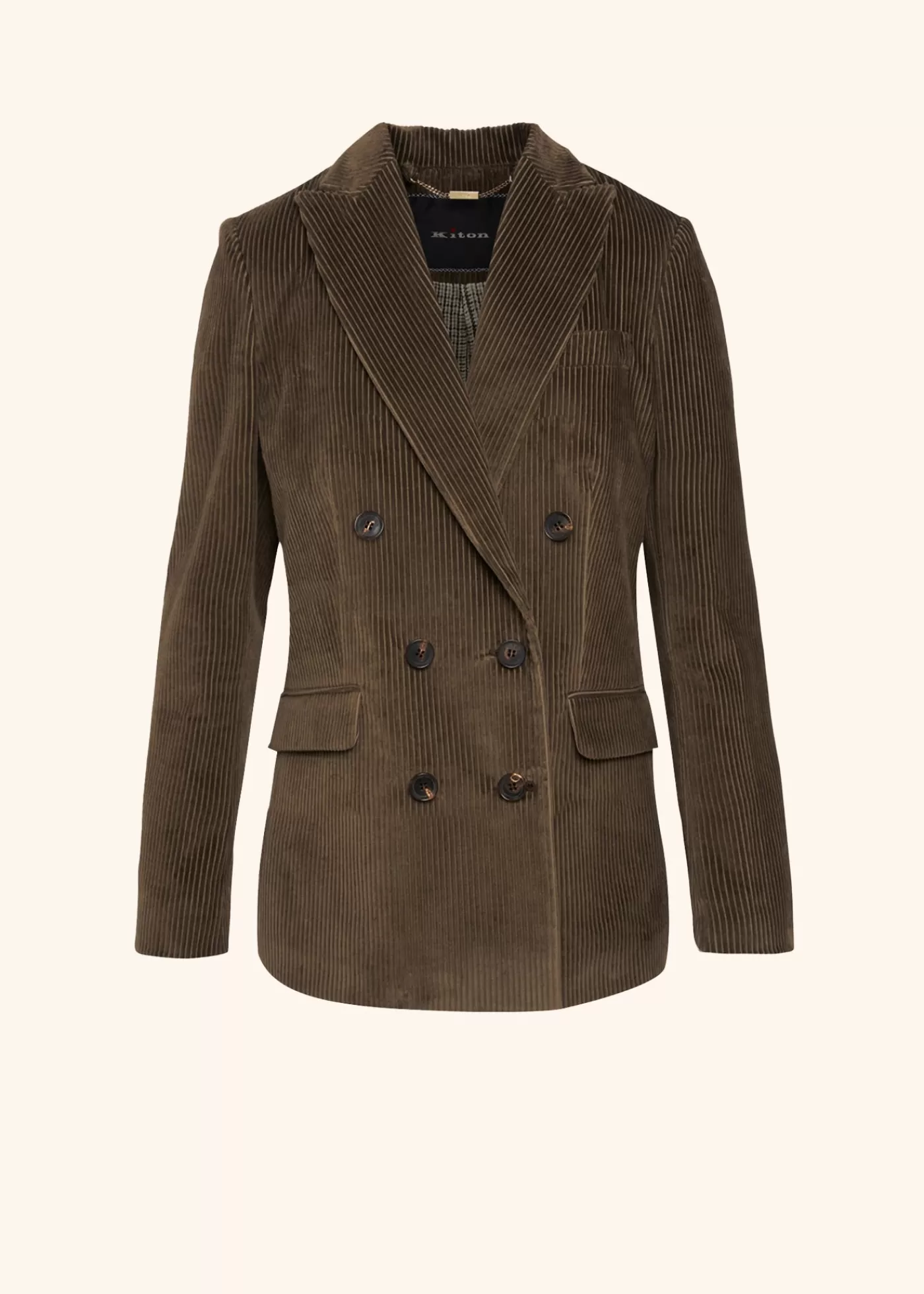 Jacken-Kiton Jacke Baumwolle Dunkelbeige