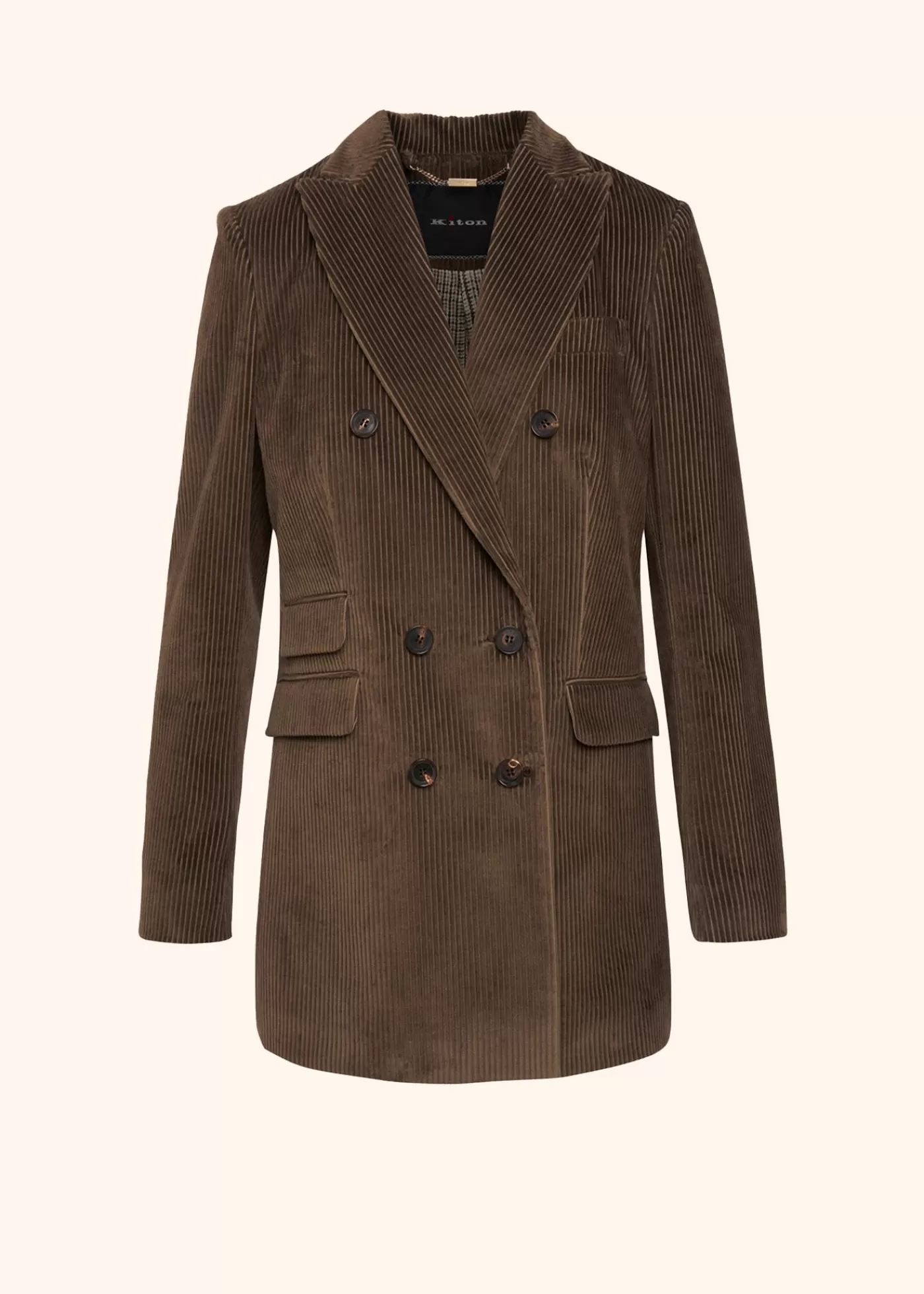 Jacken-Kiton Jacke Baumwolle Dunkelbeige