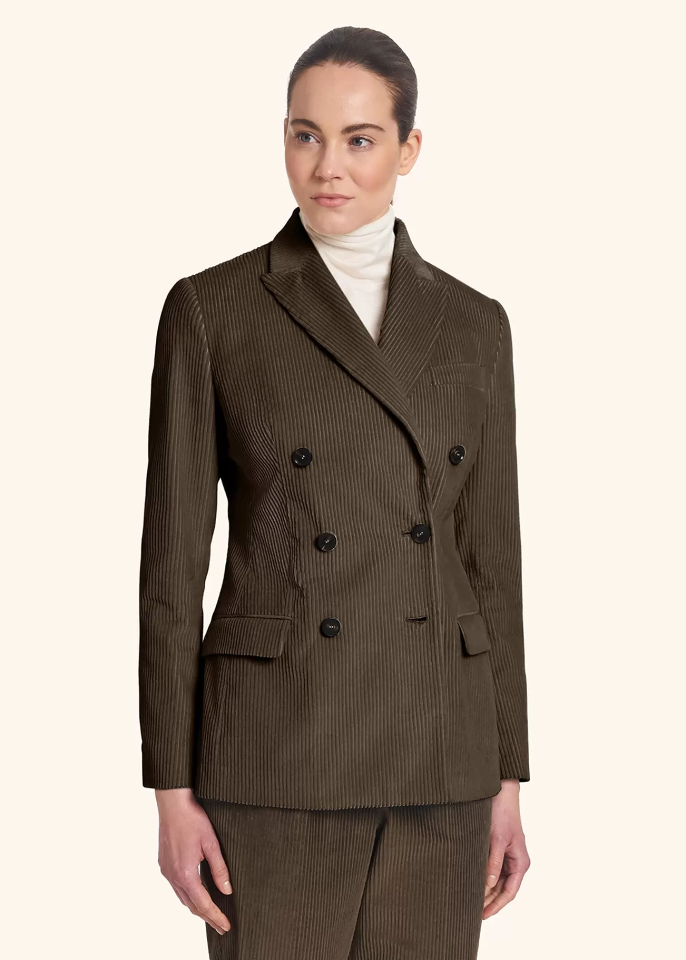 Jacken-Kiton Jacke Baumwolle Dunkelbeige