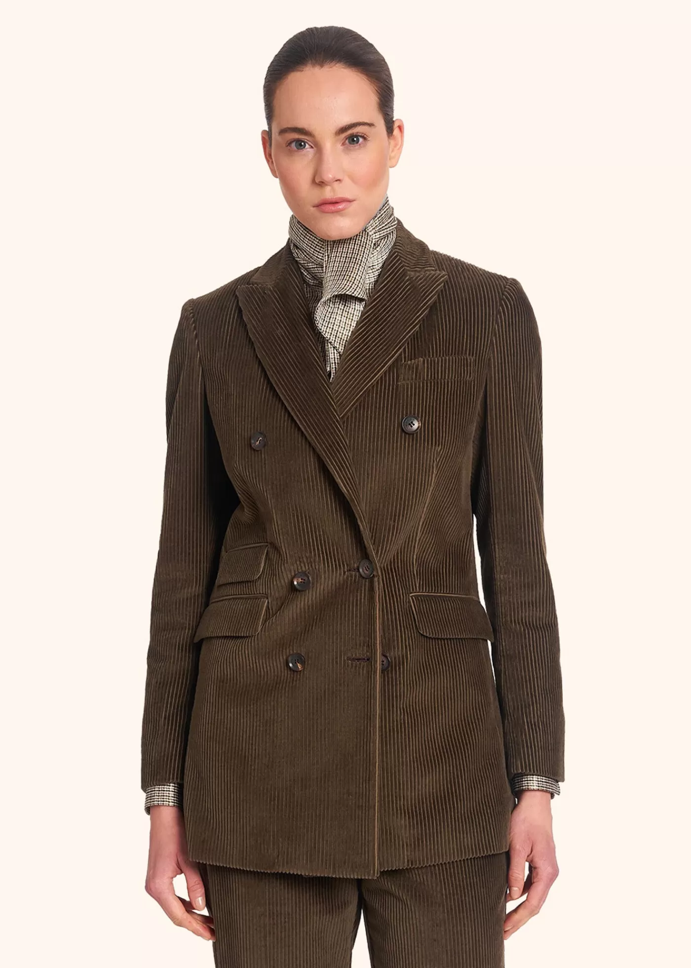 Jacken-Kiton Jacke Baumwolle Dunkelbeige