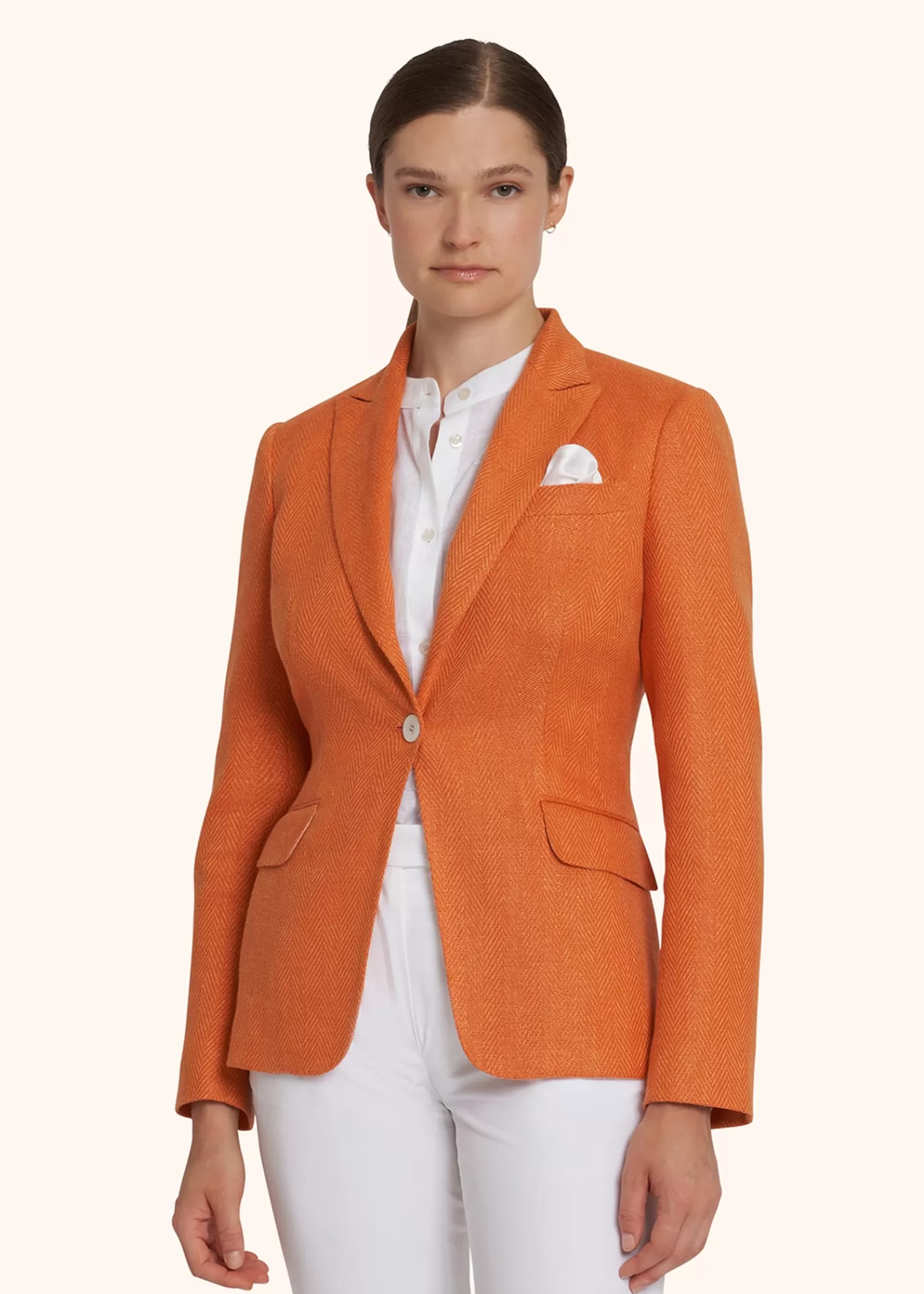 Jacken-Kiton Jacke Leinen Orange