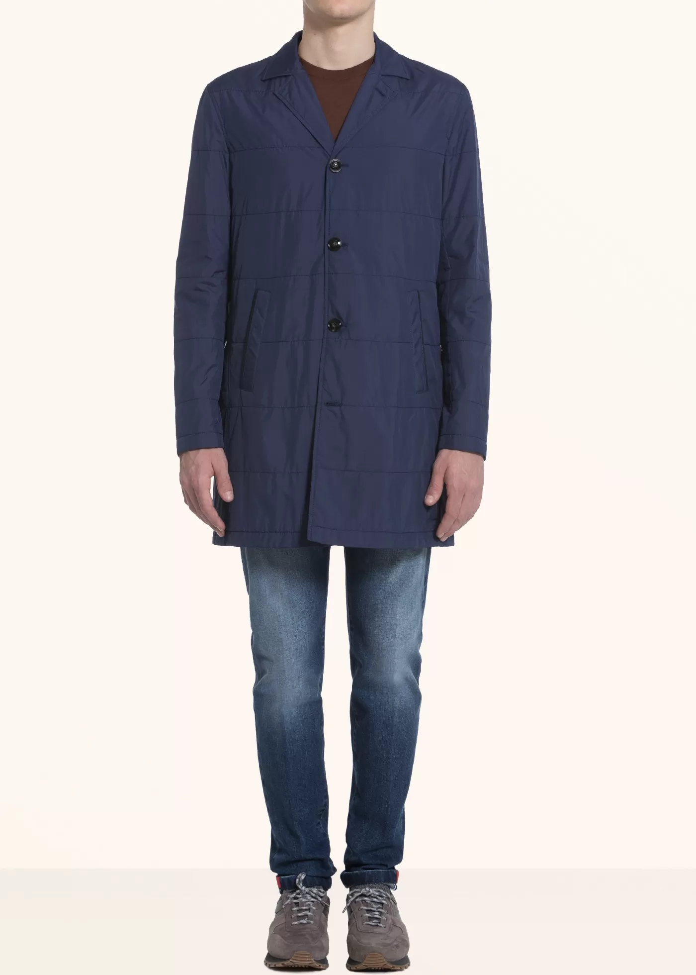 Outerwear-Kiton Jacke Polyester Navyblau