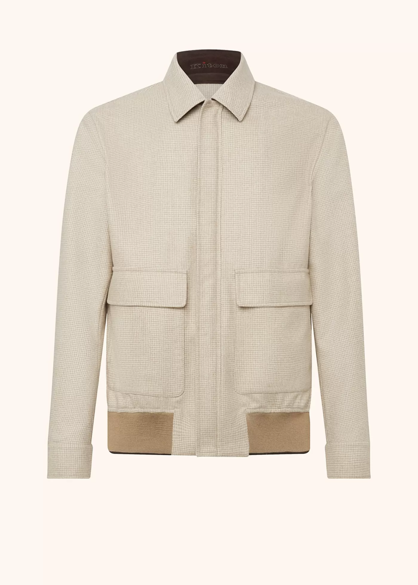 Outerwear-Kiton Jacke Schurwolle Beige