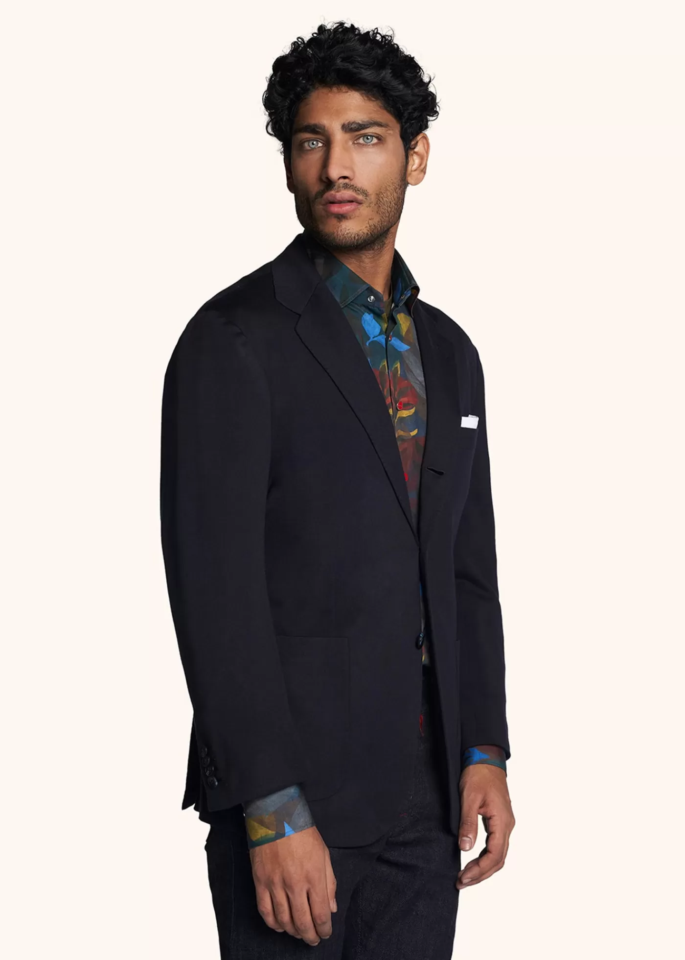 Jacken-Kiton Jacke Schurwolle Blau