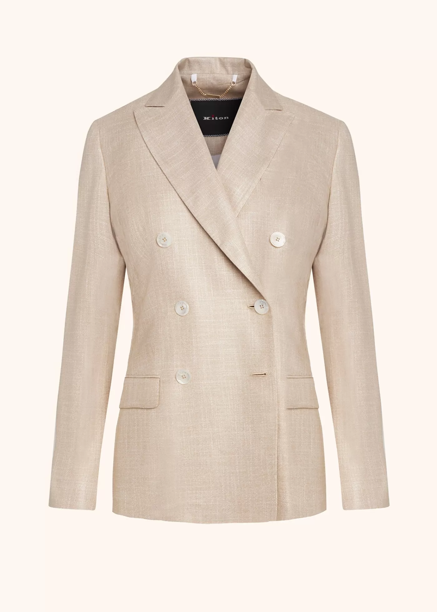 Jacken-Kiton Jacke Viskose Beige