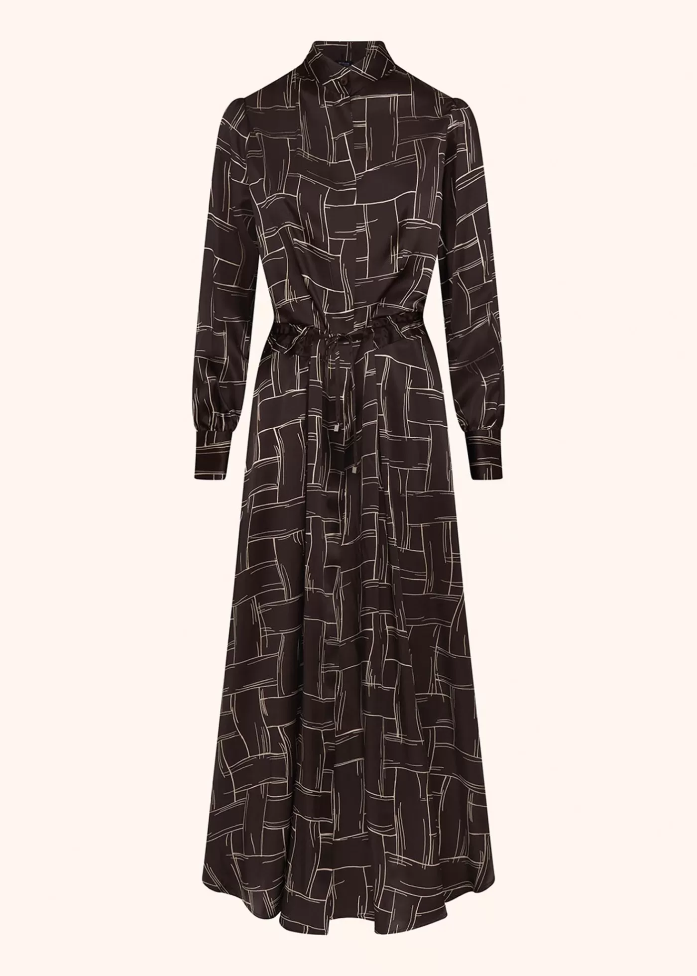 Kleider-Kiton Kleid Seide Braun