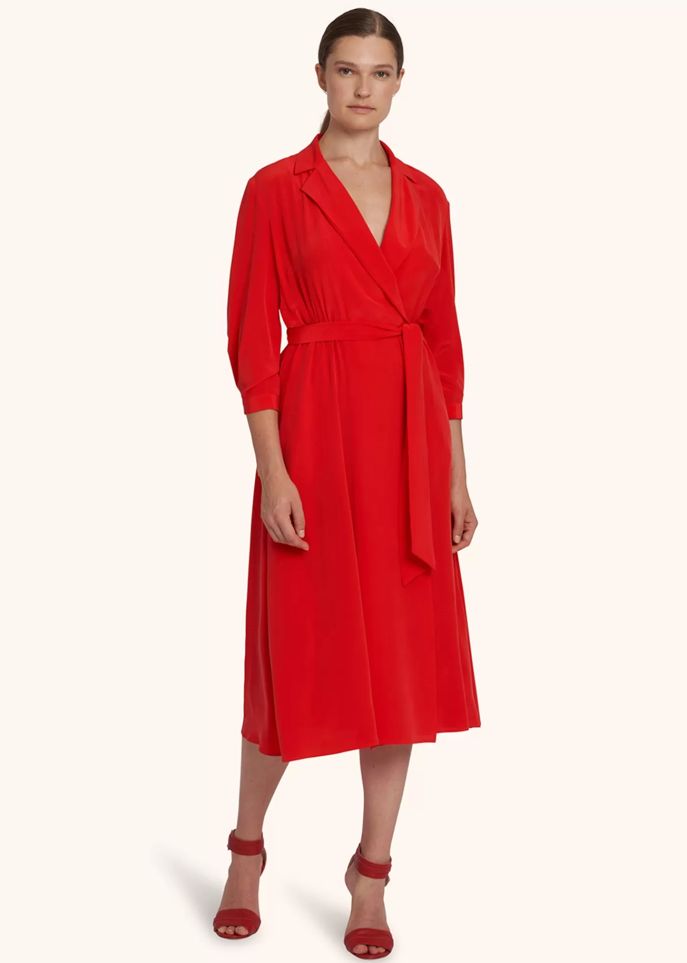 Kleider-Kiton Kleid Seide Rot