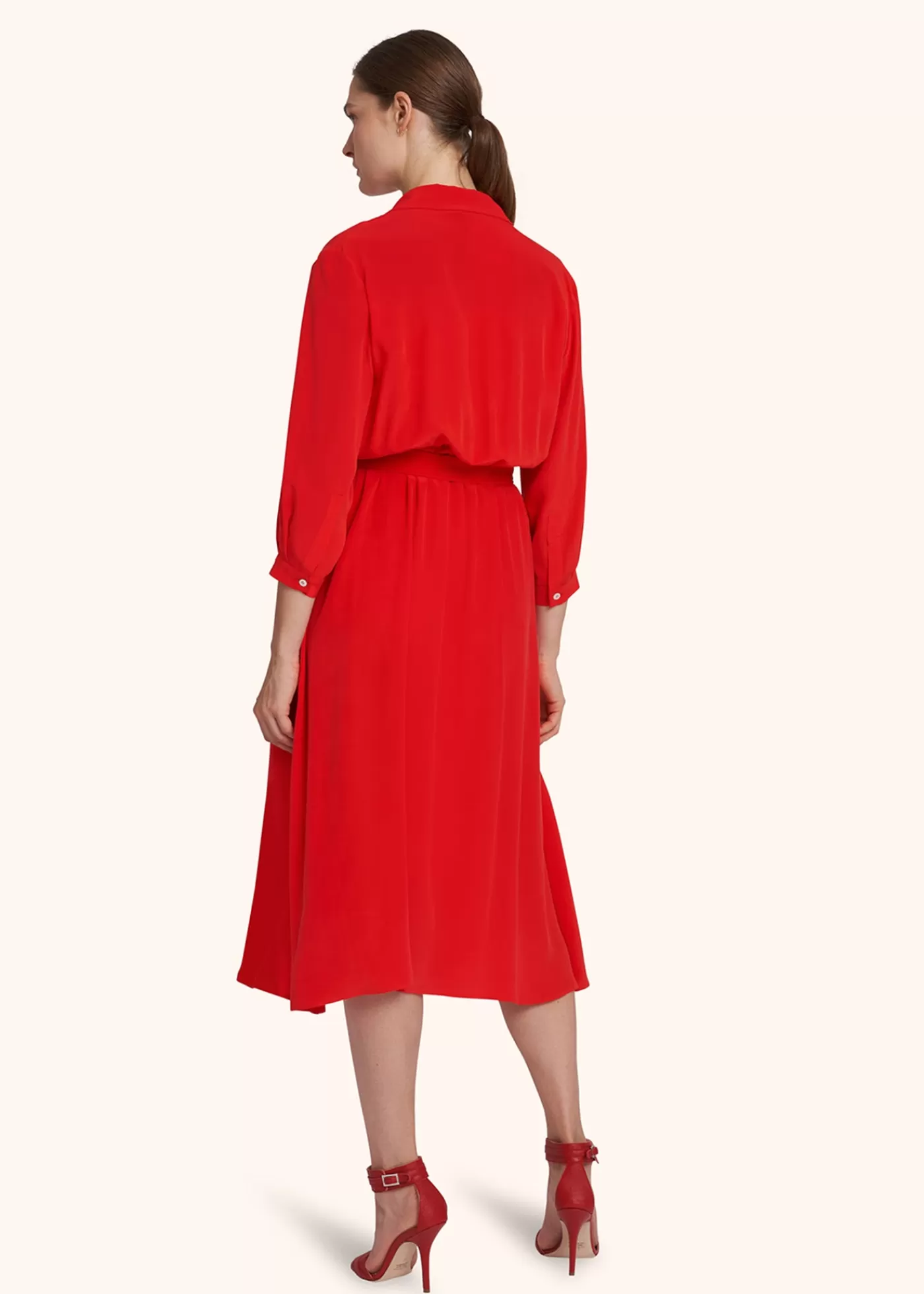 Kleider-Kiton Kleid Seide Rot