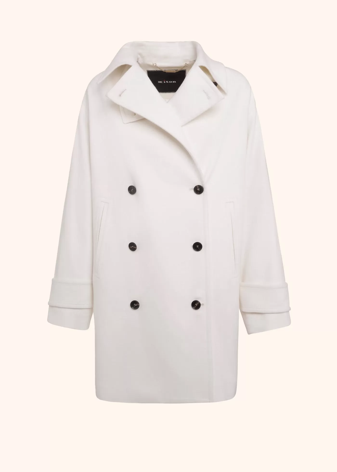 Outerwear-Kiton Mantel Kaschmir Weiss