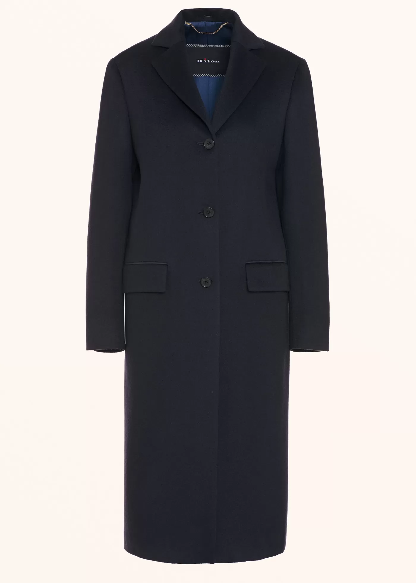 Outerwear-Kiton Mantel Kaschmir Blau