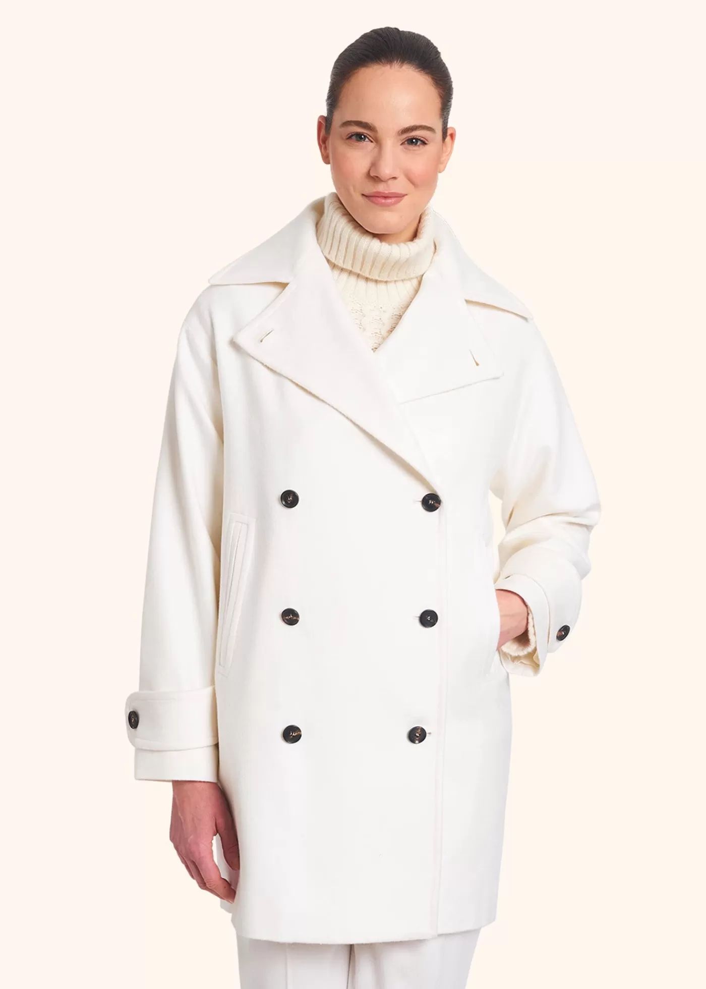 Outerwear-Kiton Mantel Kaschmir Weiss