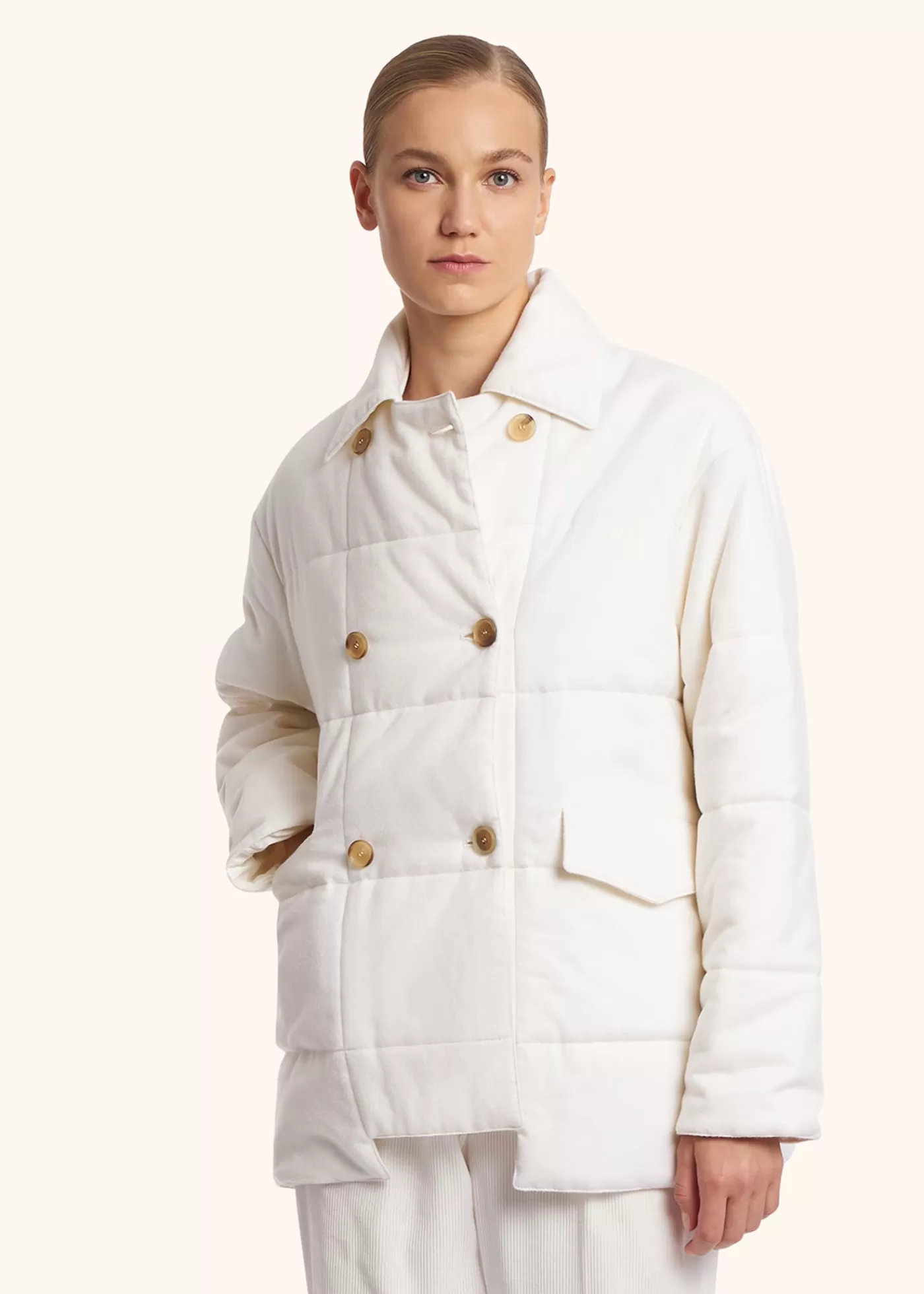 Outerwear-Kiton Mantel Kaschmir Weiss