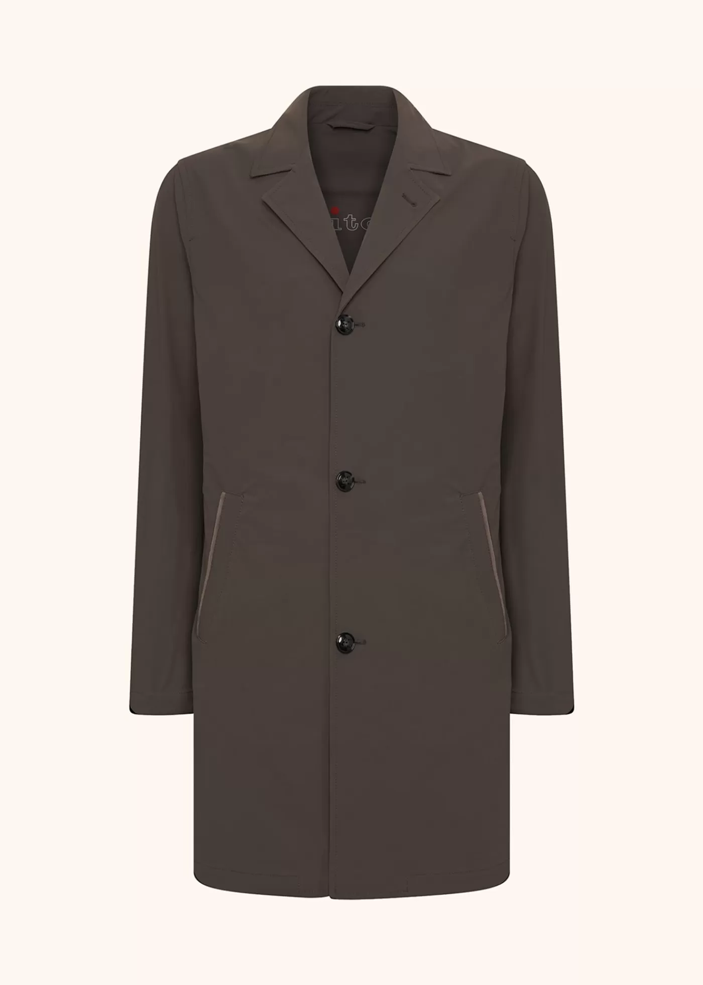 Outerwear-Kiton Mantel Polyamid/Nylon Braun