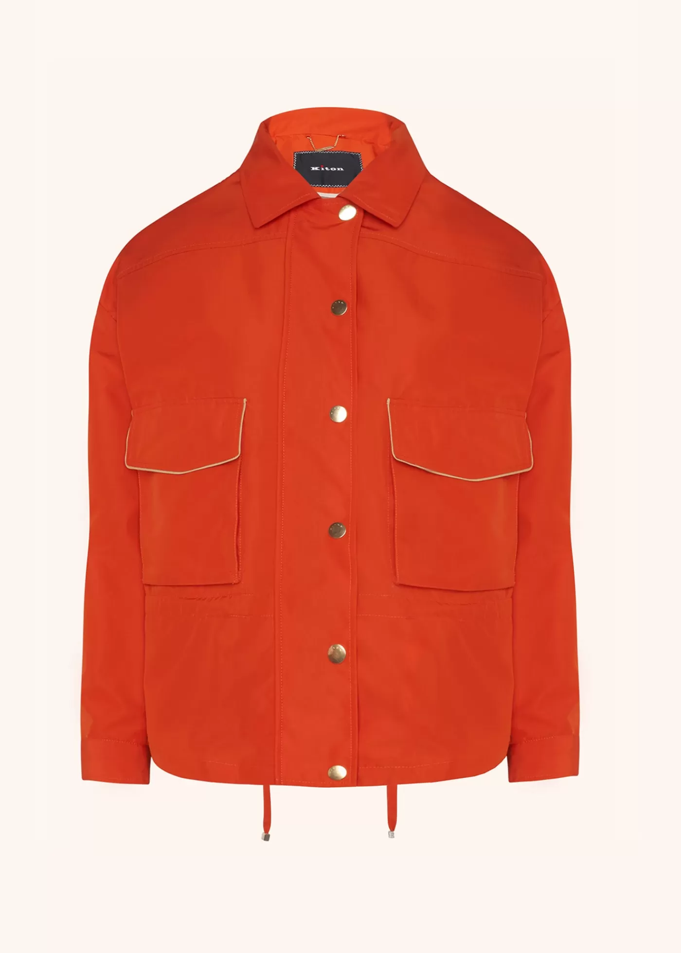 Outerwear-Kiton Mantel Polyester Orange