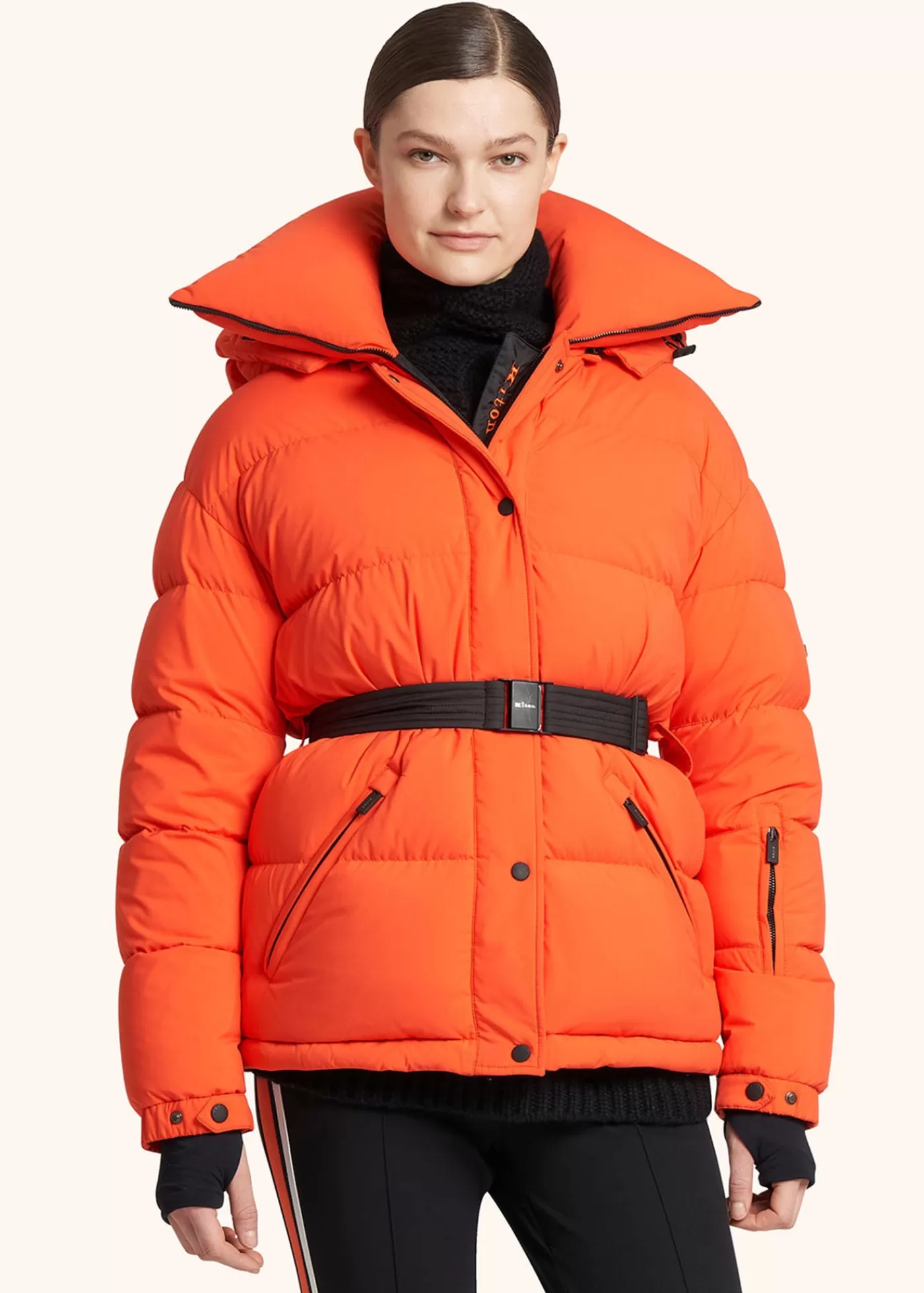 Outerwear-Kiton Mantel Polyester Orange