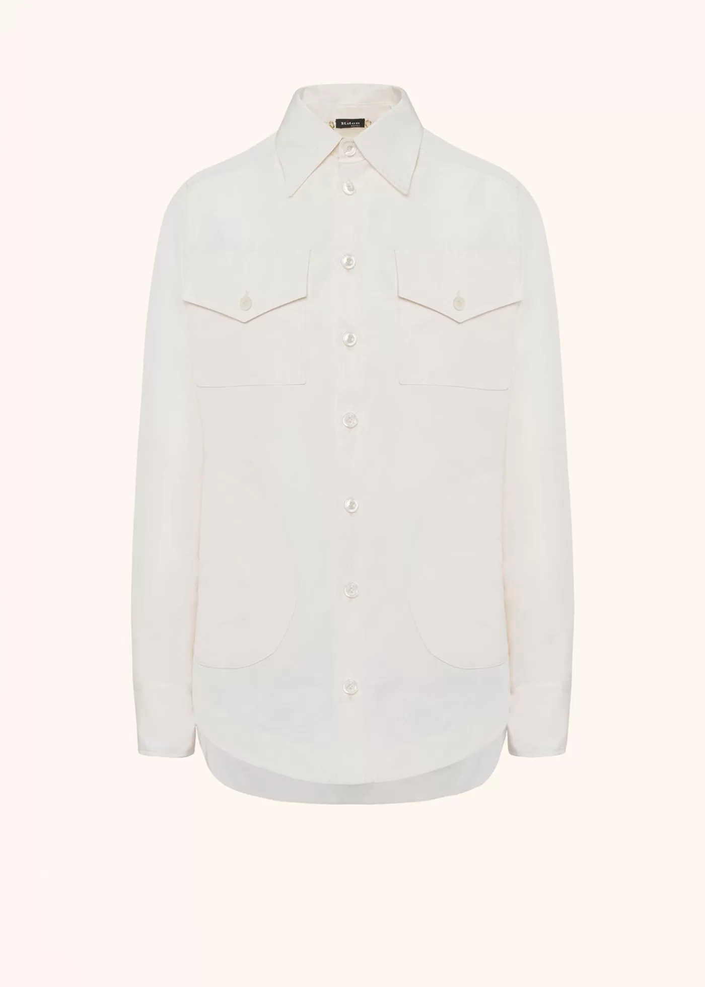 Blusen Und Hemden-Kiton Overshirt Seide Weiss