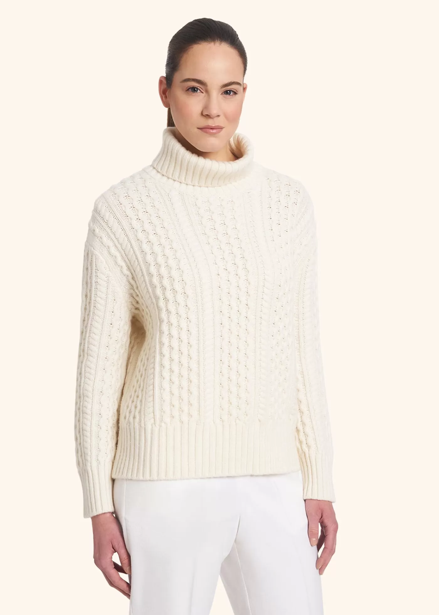 Strickwaren-Kiton Pullover Kaschmir Weiss