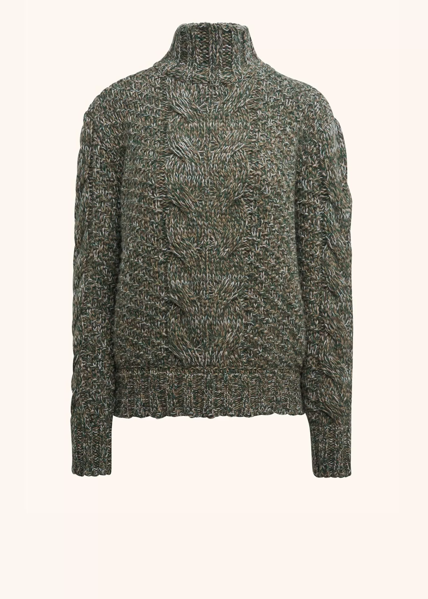 Strickwaren-Kiton Rollkragenpullover Alpaka Gruen