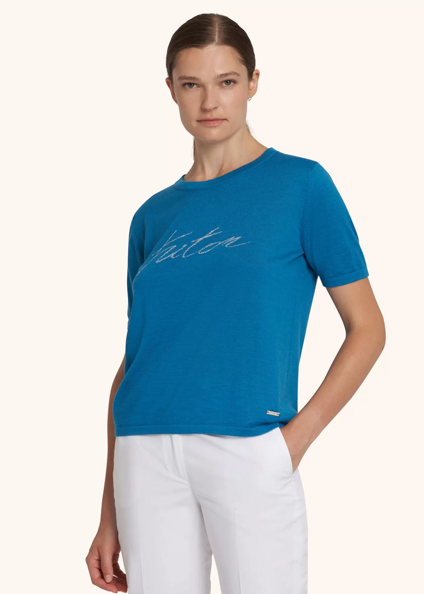 Polo Und T-Shirts-Kiton Rundhalspullover Strick Kaschmir