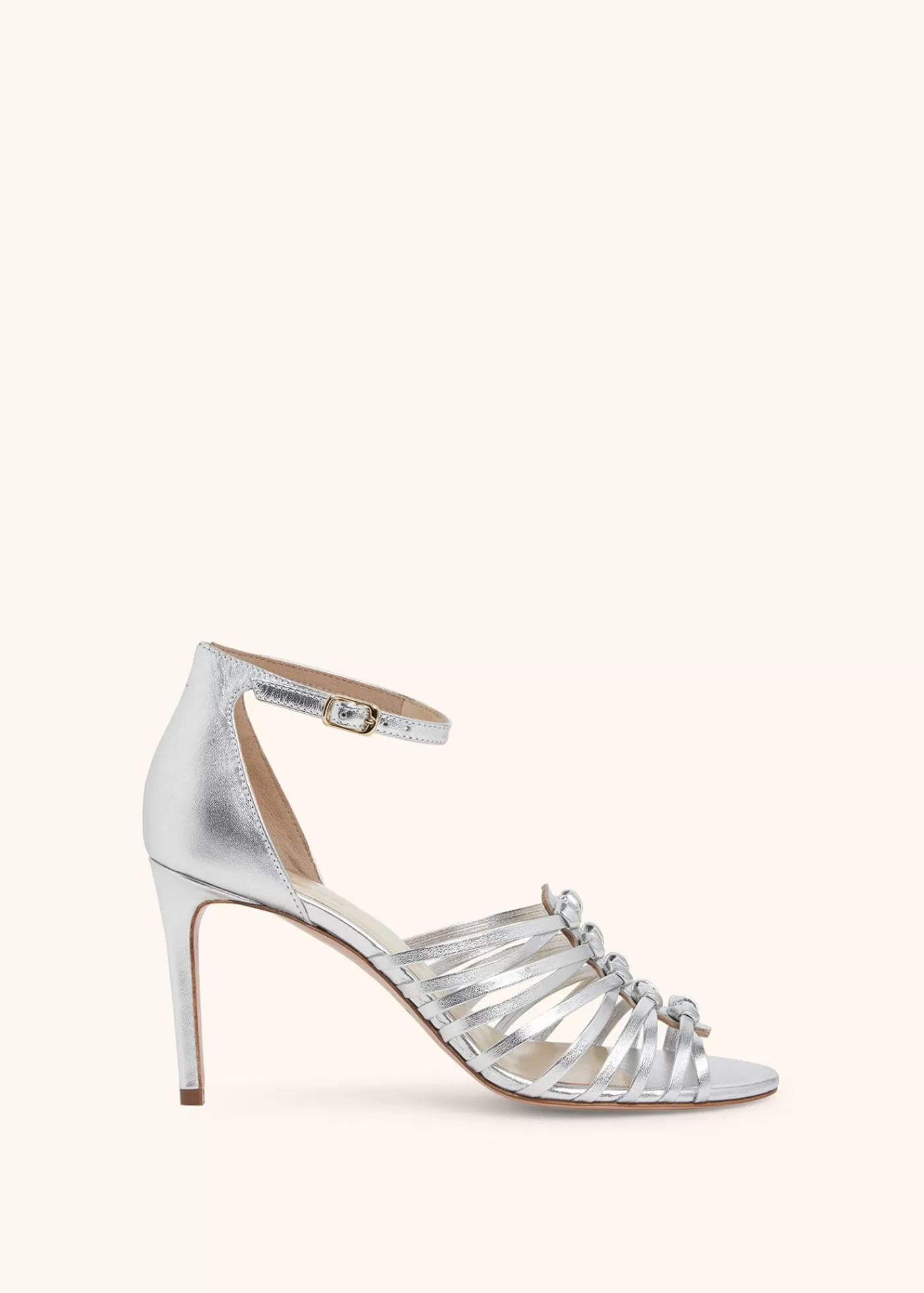 Schuhe-Kiton Sandale Lammfell Silber